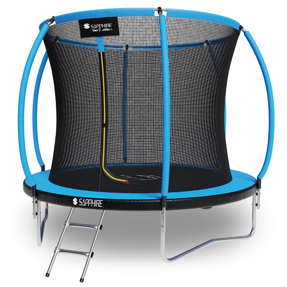 Trampolina Sapphire ST-8080W 8FT 252 cm z siatką wewnętrzną drabinka