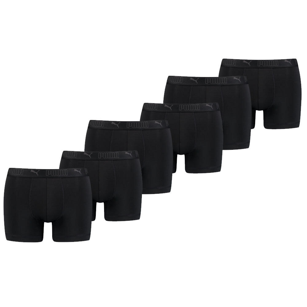 Puma Sportowe bokserki z mikrofibry, 6 sztuk w kolorze czarnym