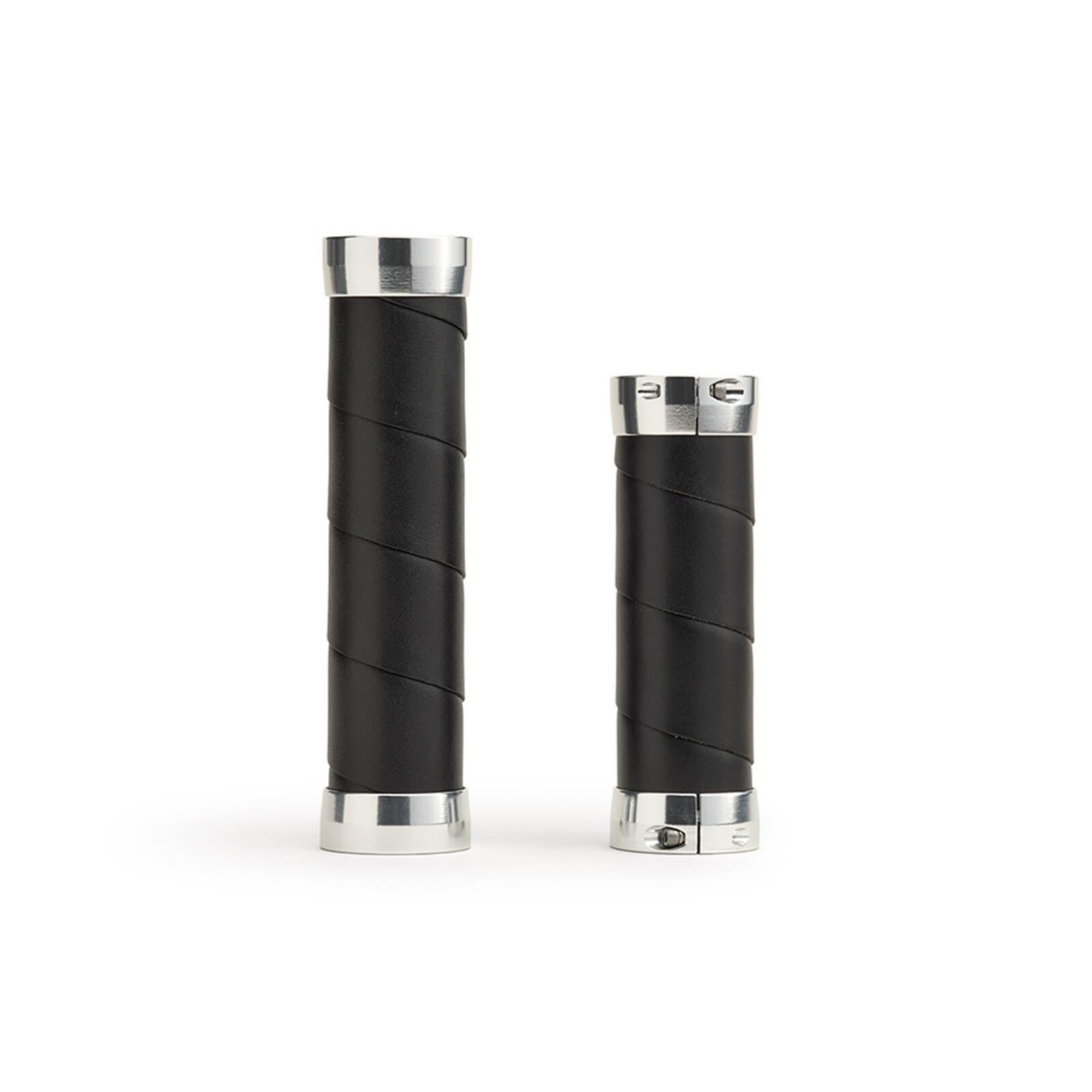 Uchwyty Smukłe Skórzane Uchwyty 100/130 Mm W Kolorze Czarnym