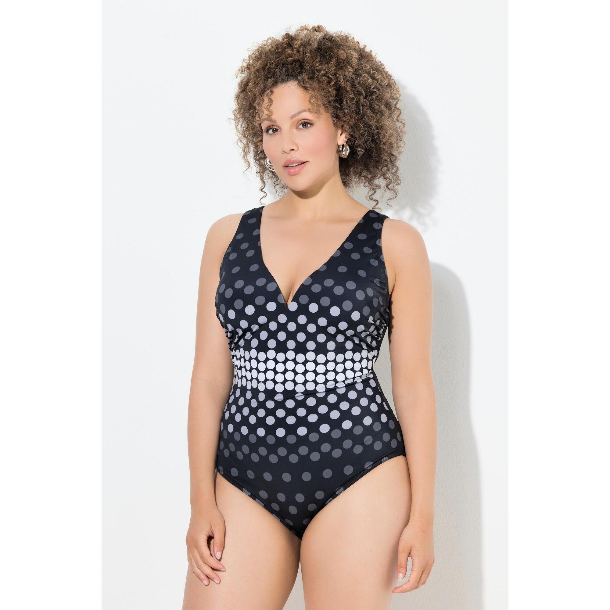 Damskie Strój kąpielowy kropki miękkie miseczki dekolt w serek z recyklingu