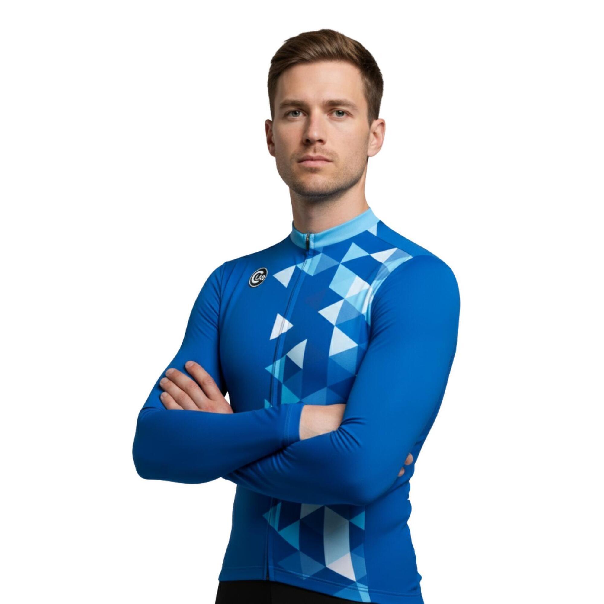 Koszulka kolarska z długim rękawem Alturo - Niebieska