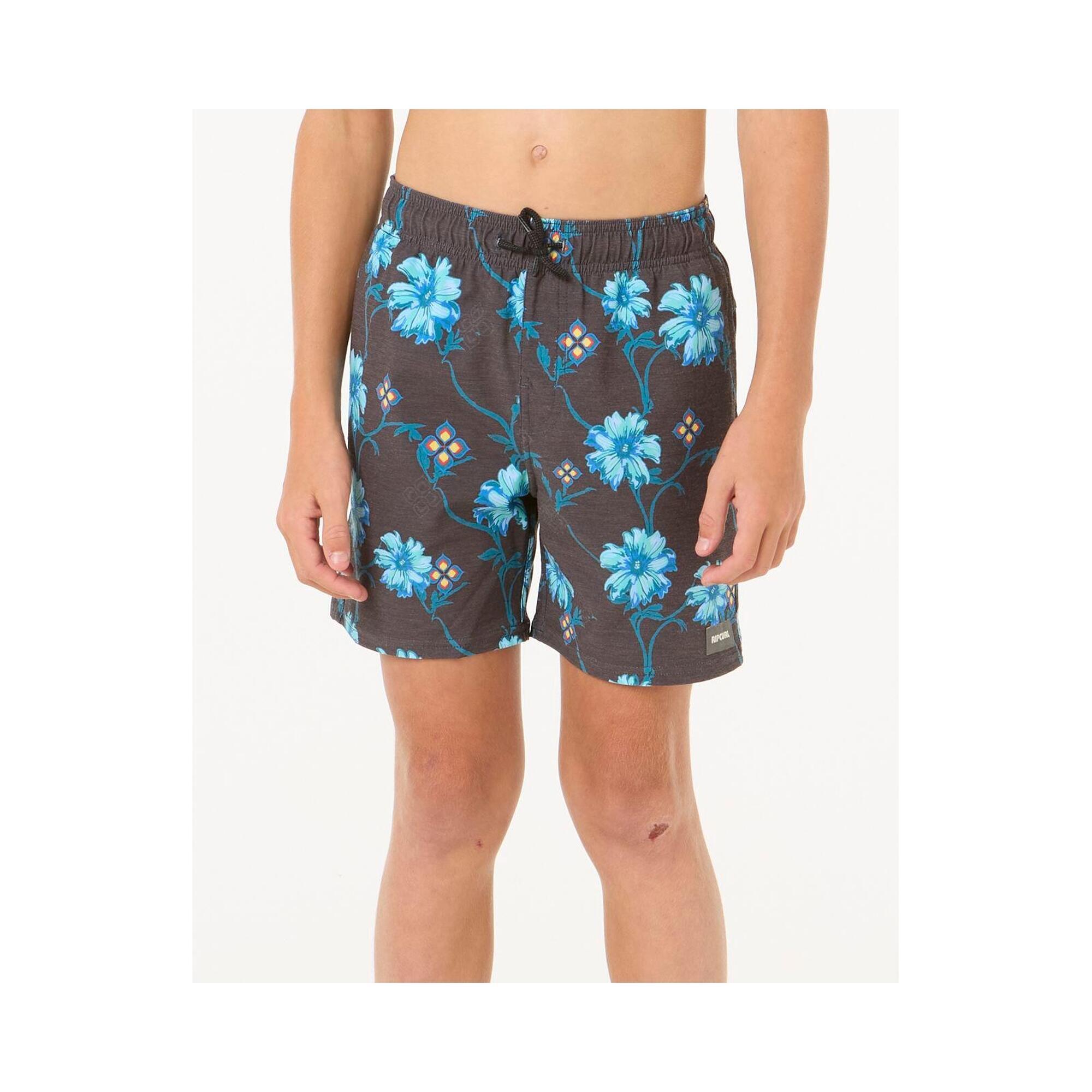Spodenki surfingowe dla dzieci Rip Curl Surf Revival Floral Volley-Boy Czarny