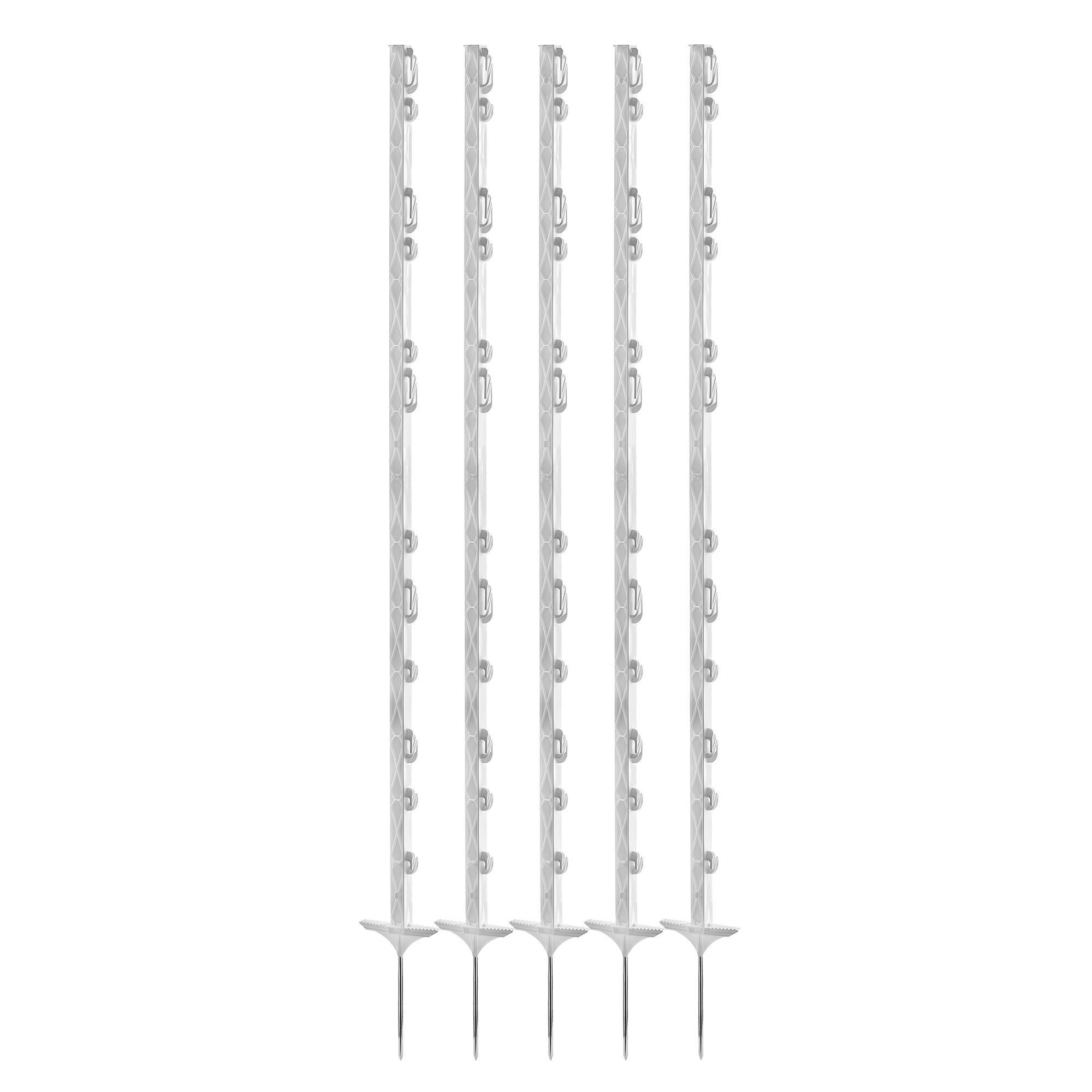 5 palików PVC do ogrodzeń Titan 160 cm