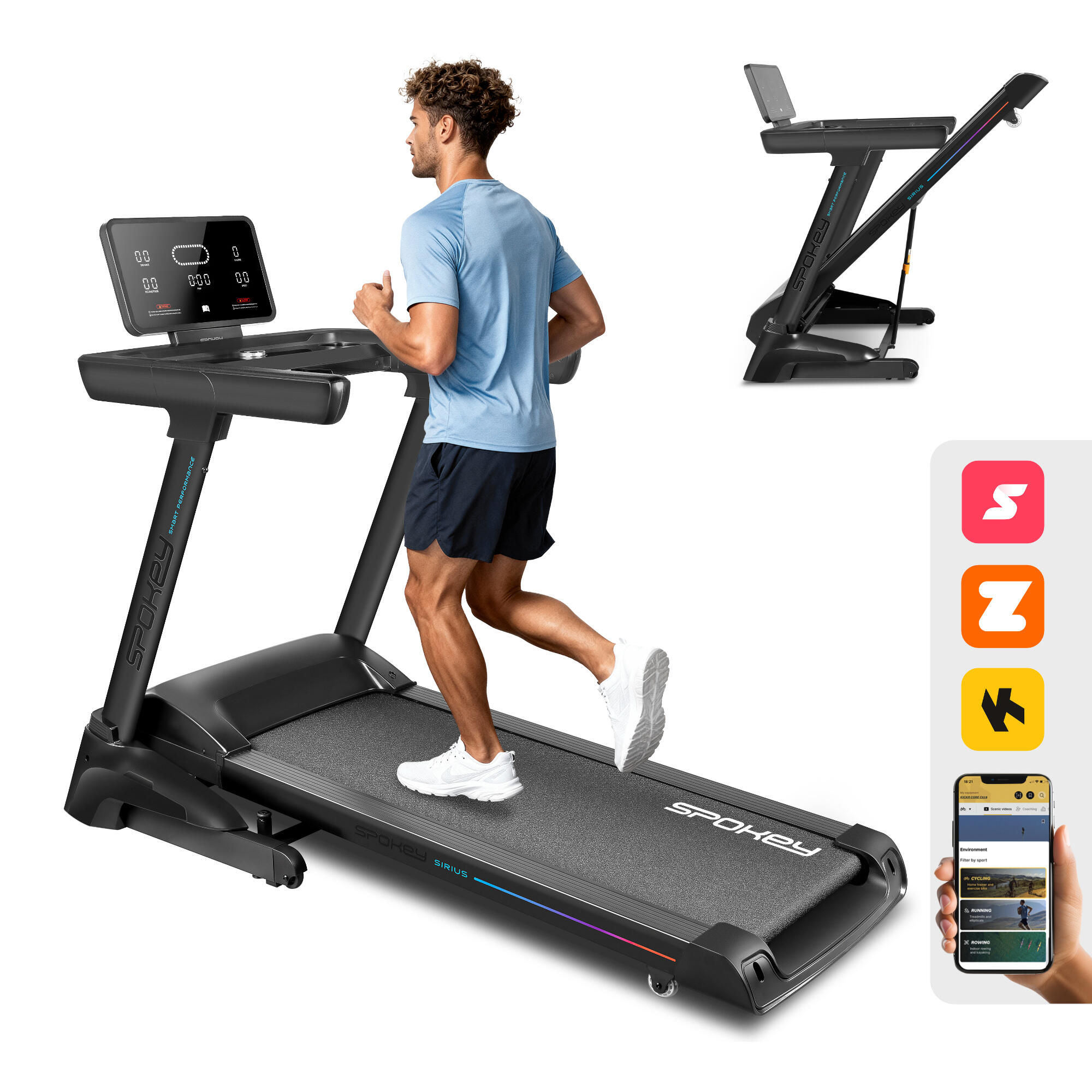 Bieżnia elektryczna treningowa składana Spokey Sirius