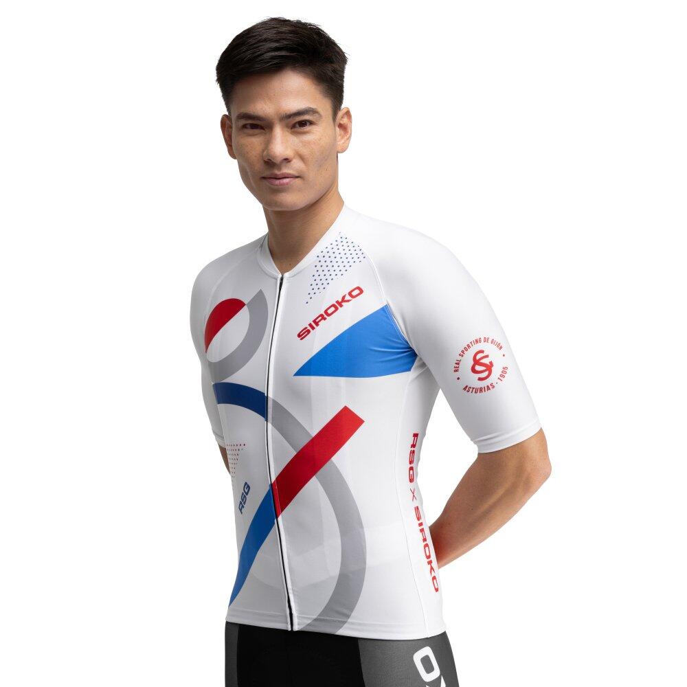 Męska koszulka rowerowa z krótkim rękawem Real Sporting de Gijón x