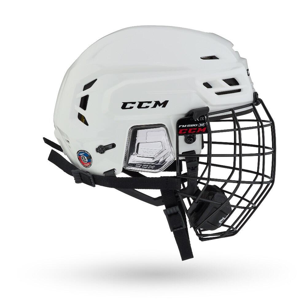 Kask do hokeja na lodzie Tacks 210 Combo – biały – rozmiar S – 52,5–57 cm