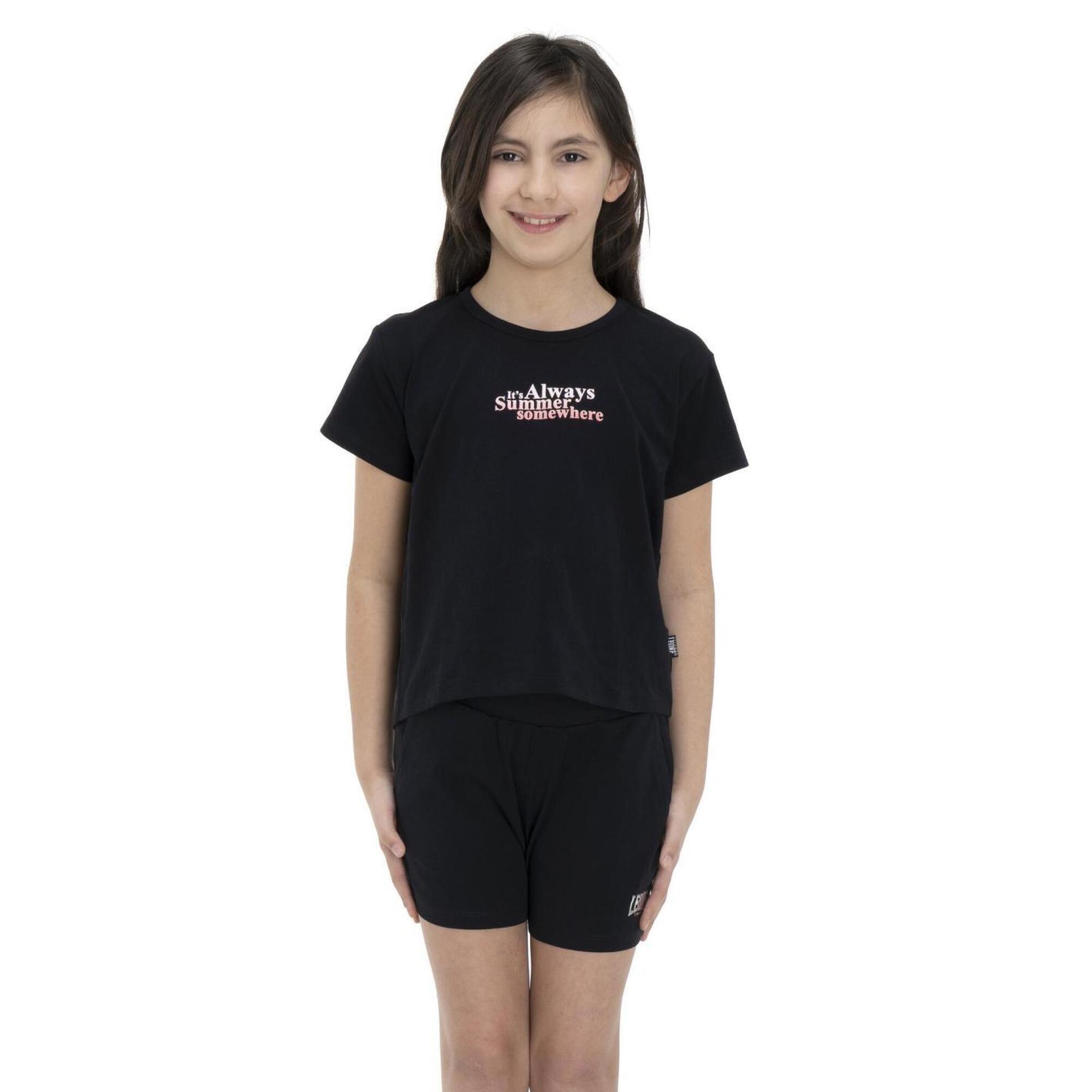 Kolorowa, krótka koszulka dziewczęca