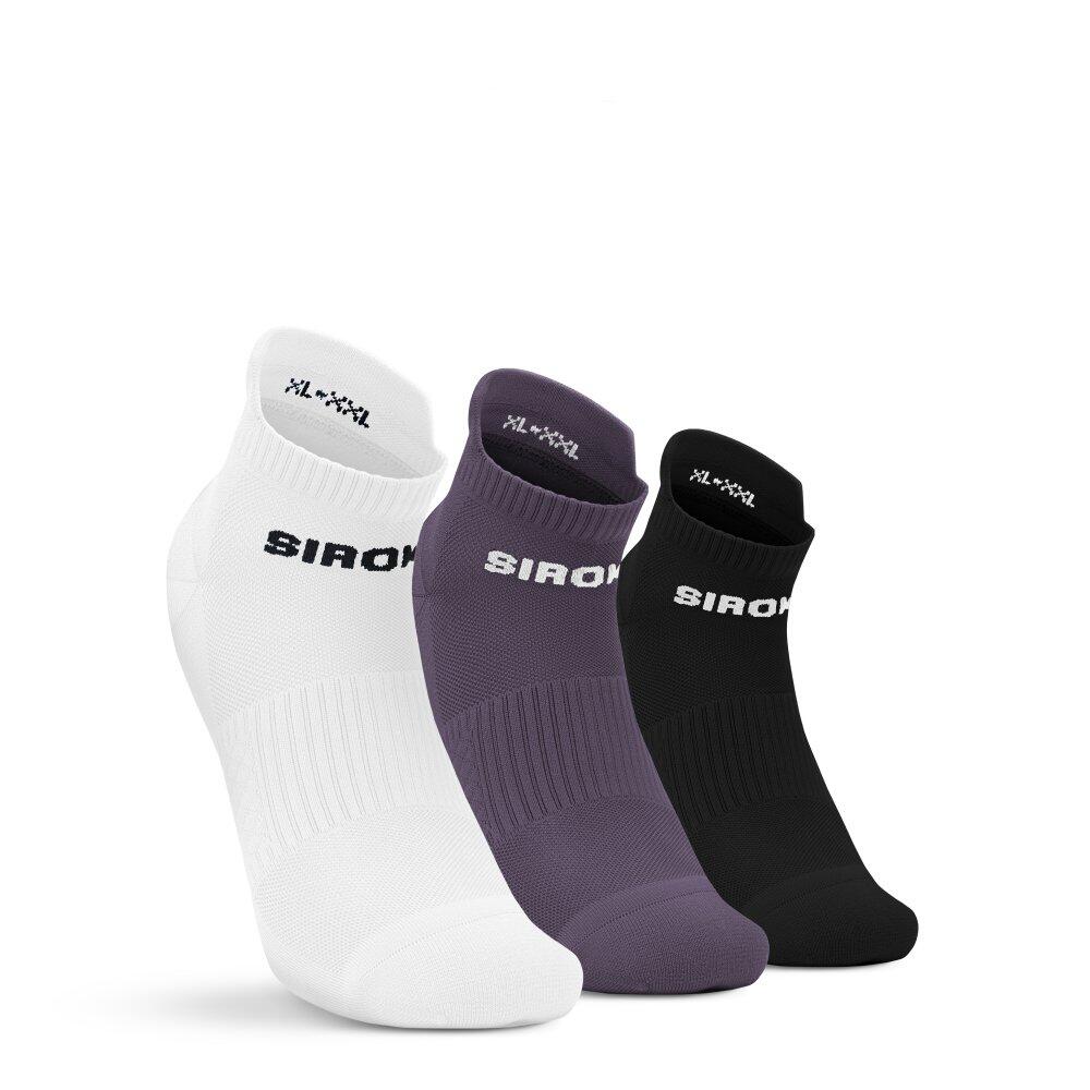 Krótkie skarpetki sportowe trójpak Fitness Siroko Trim Lavander