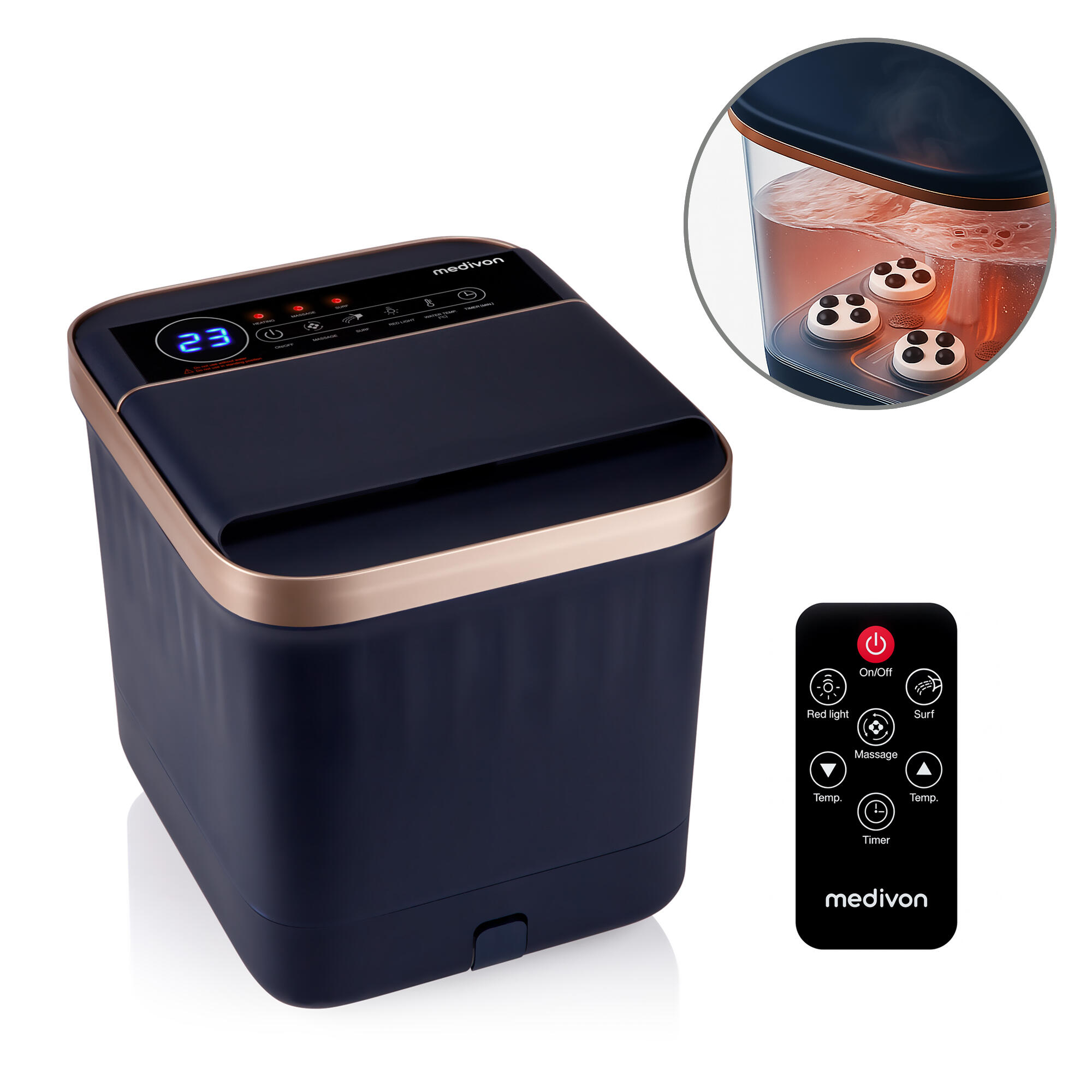 Masażer wodny do stóp Medivon Hydro, masaż shiatsu, akupresura SPA