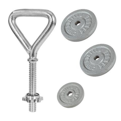 Kettlebell regulowany 15 kg (gryf + obciążenie 2x 5 kg + 2,5 kg)