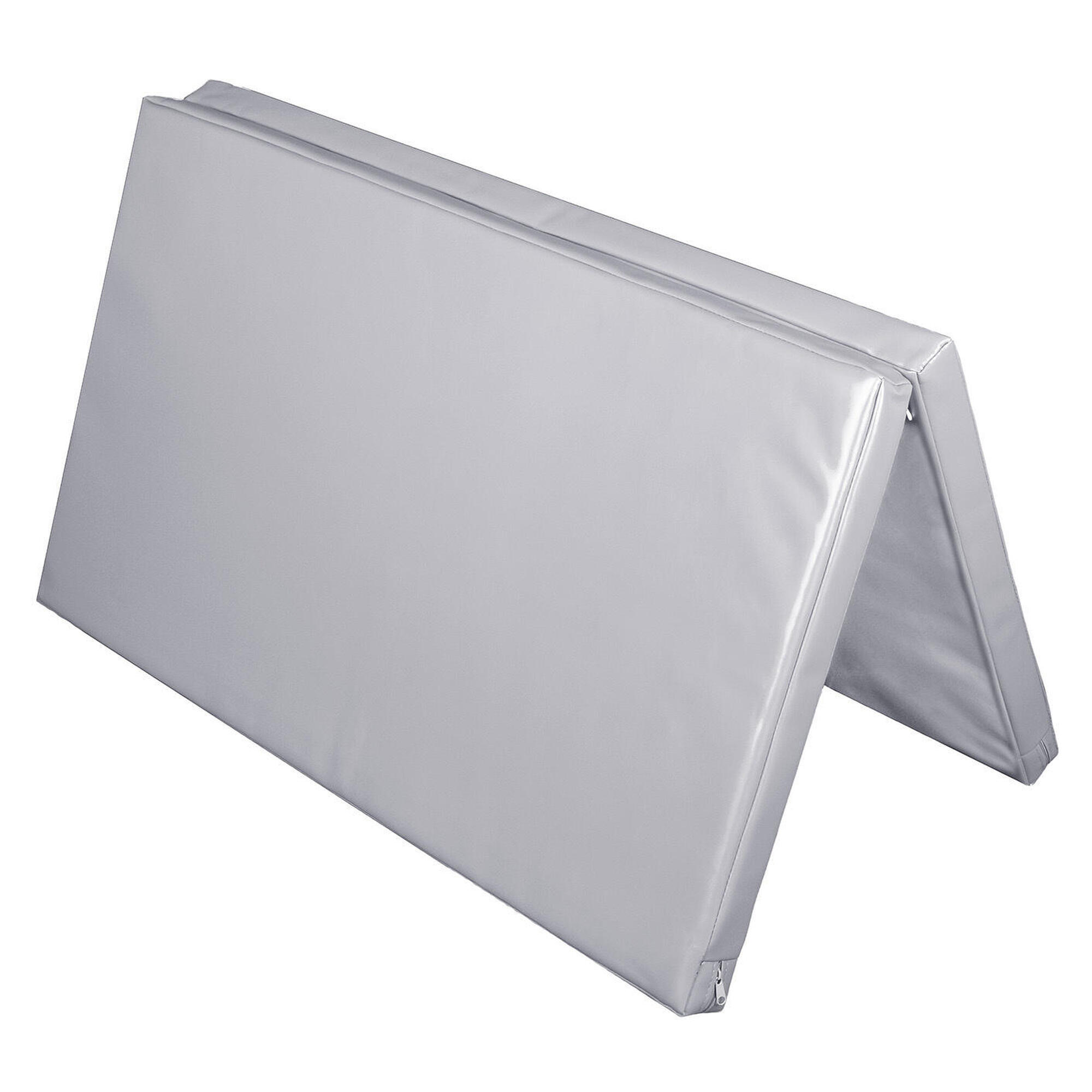 Materac dwuczęściowy z rzepami UNDERFIT 130 x 120 x 6 cm twardy szary