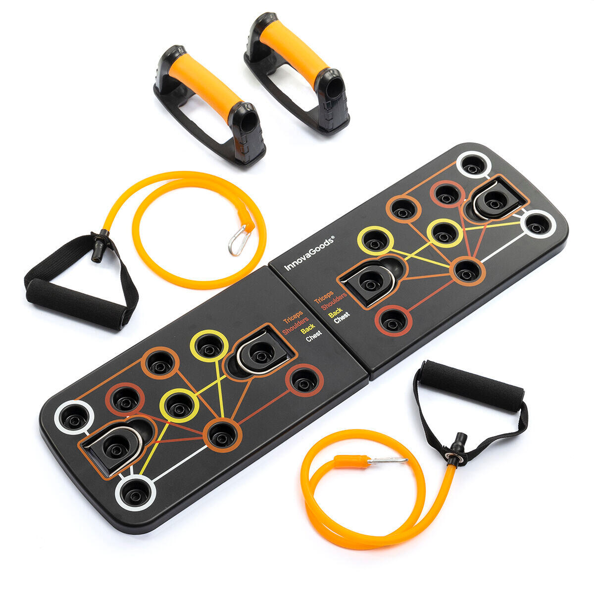 Deska do Pompek Push-Up z Taśmami Oporowymi i Przewodnikiem po Ćwiczeniach Innov