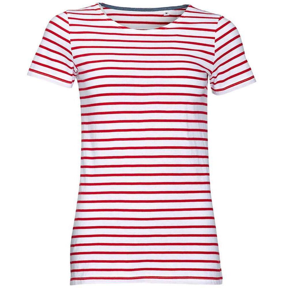 Damska Koszulka Z Okrągłym Dekoltem W Paski Miles