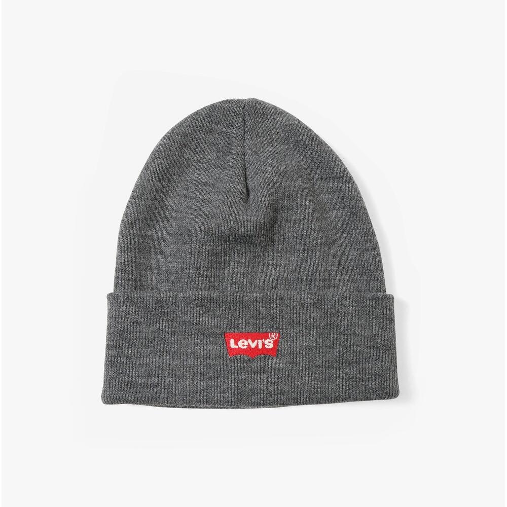 Czapka beanie Levi's szara klasyczna z logo