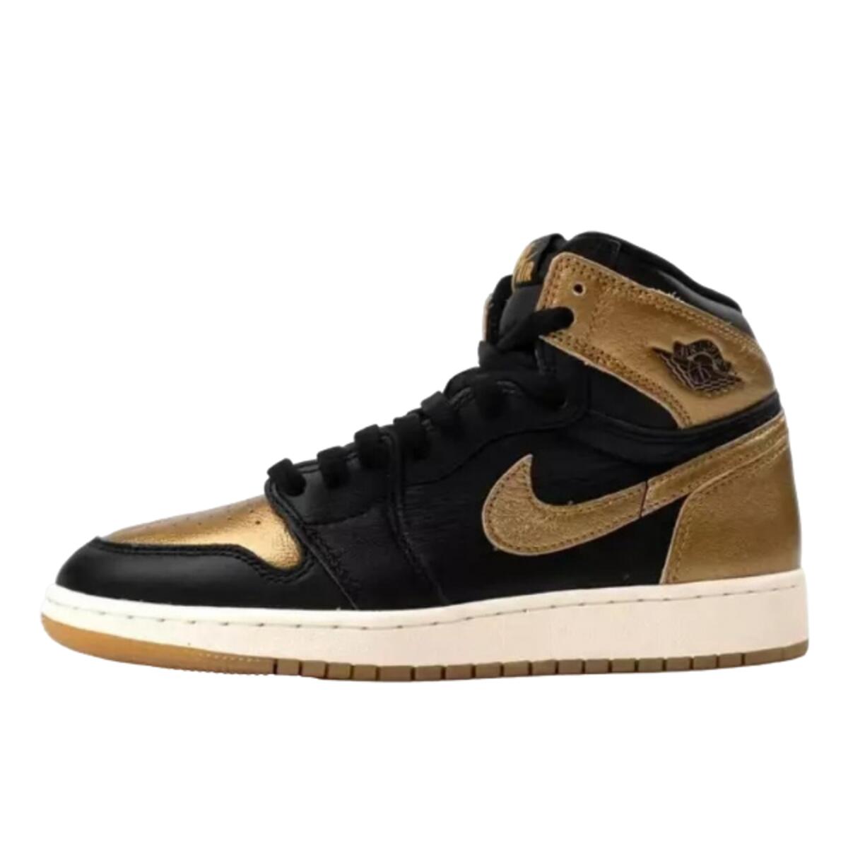 Buty do chodzenia dla dorosłych Air Jordan 1 Retro High OG Black Metallic Gold