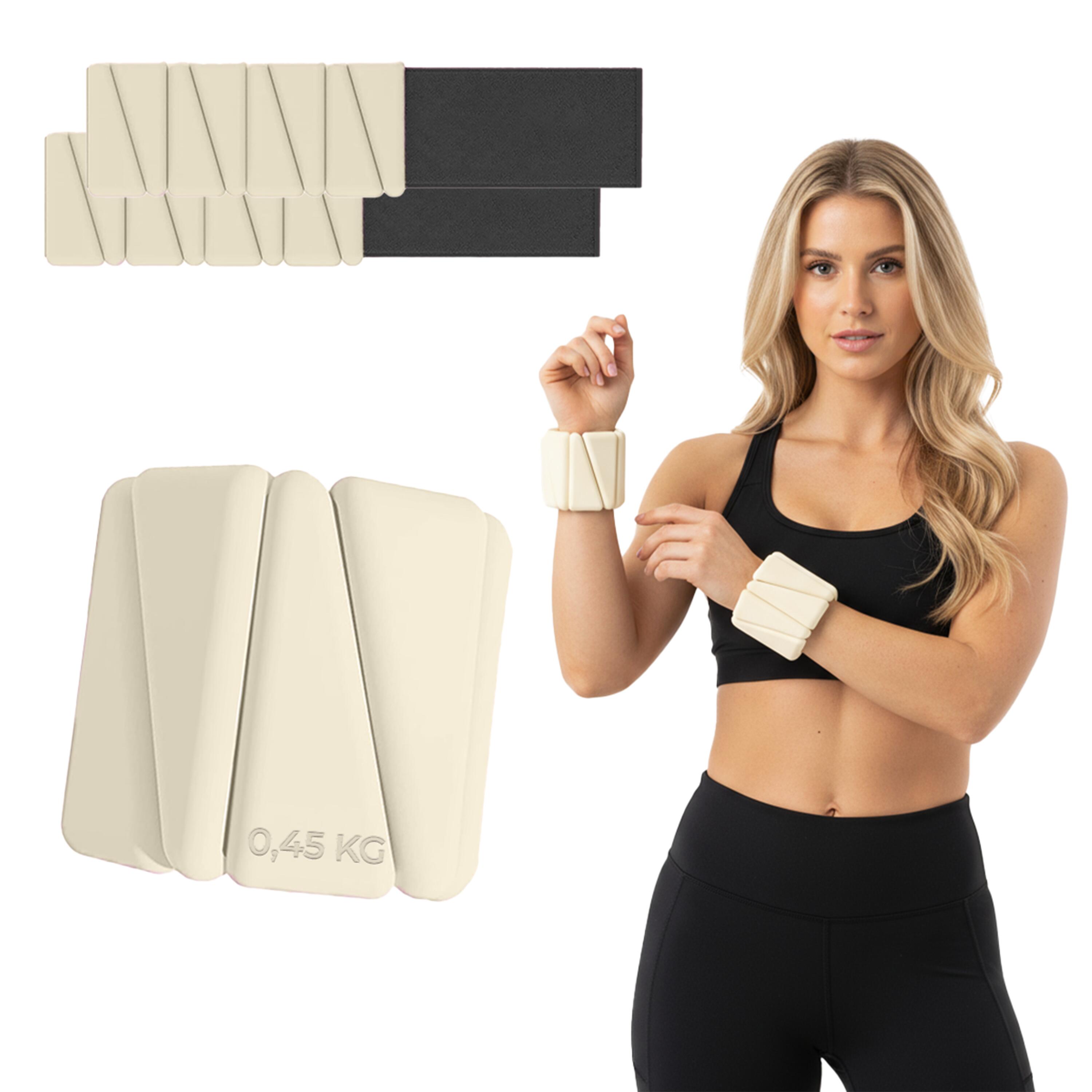 OBCIĄŻNIKI NA KOSTKI CIĘŻARKI NA RĘCE NOGI DO ĆWICZEŃ REGULOWANE 2x 0,45 KG