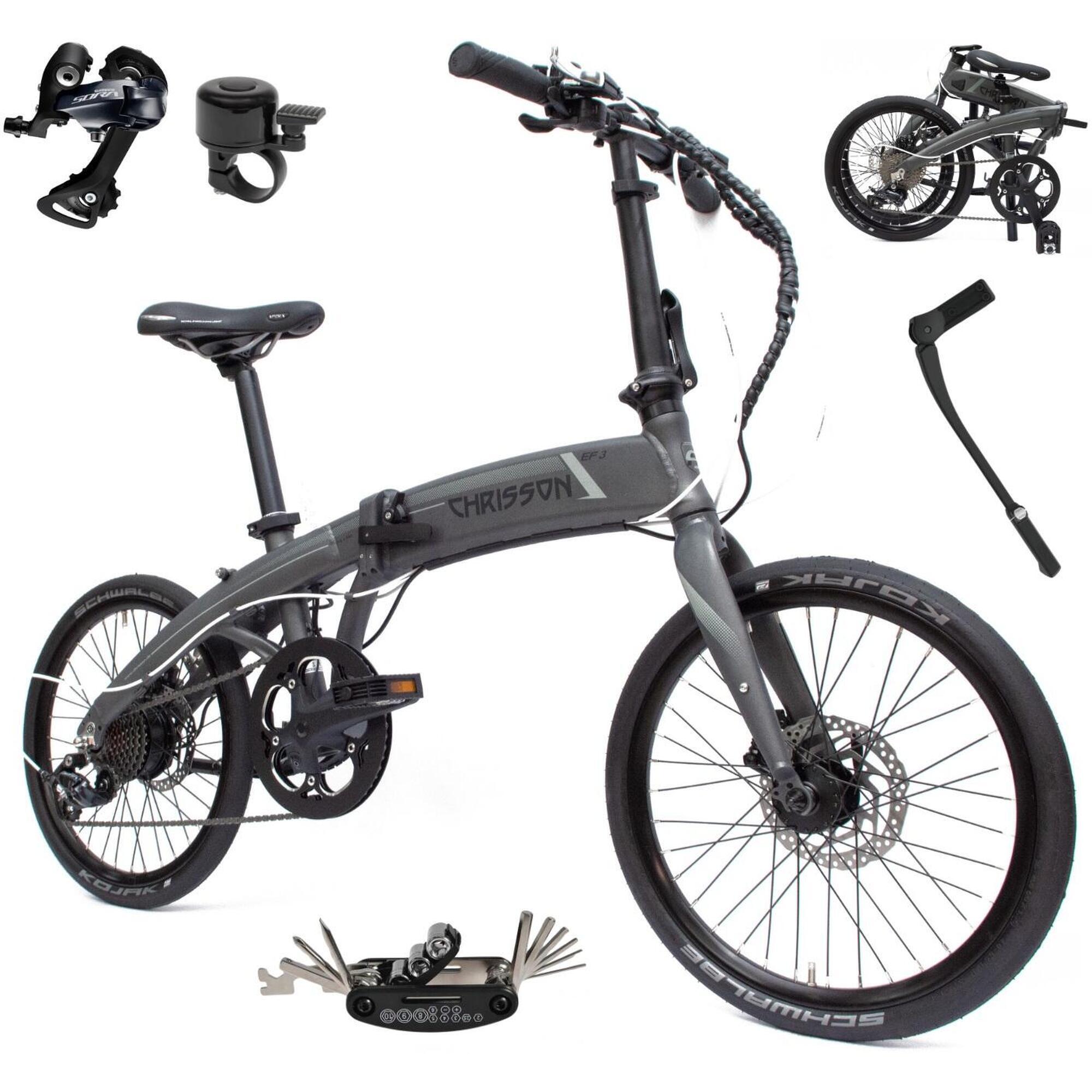 Rower Elektryczny Składany Koła 20" Męski Damski Składak 250 W ALU SHIMANO