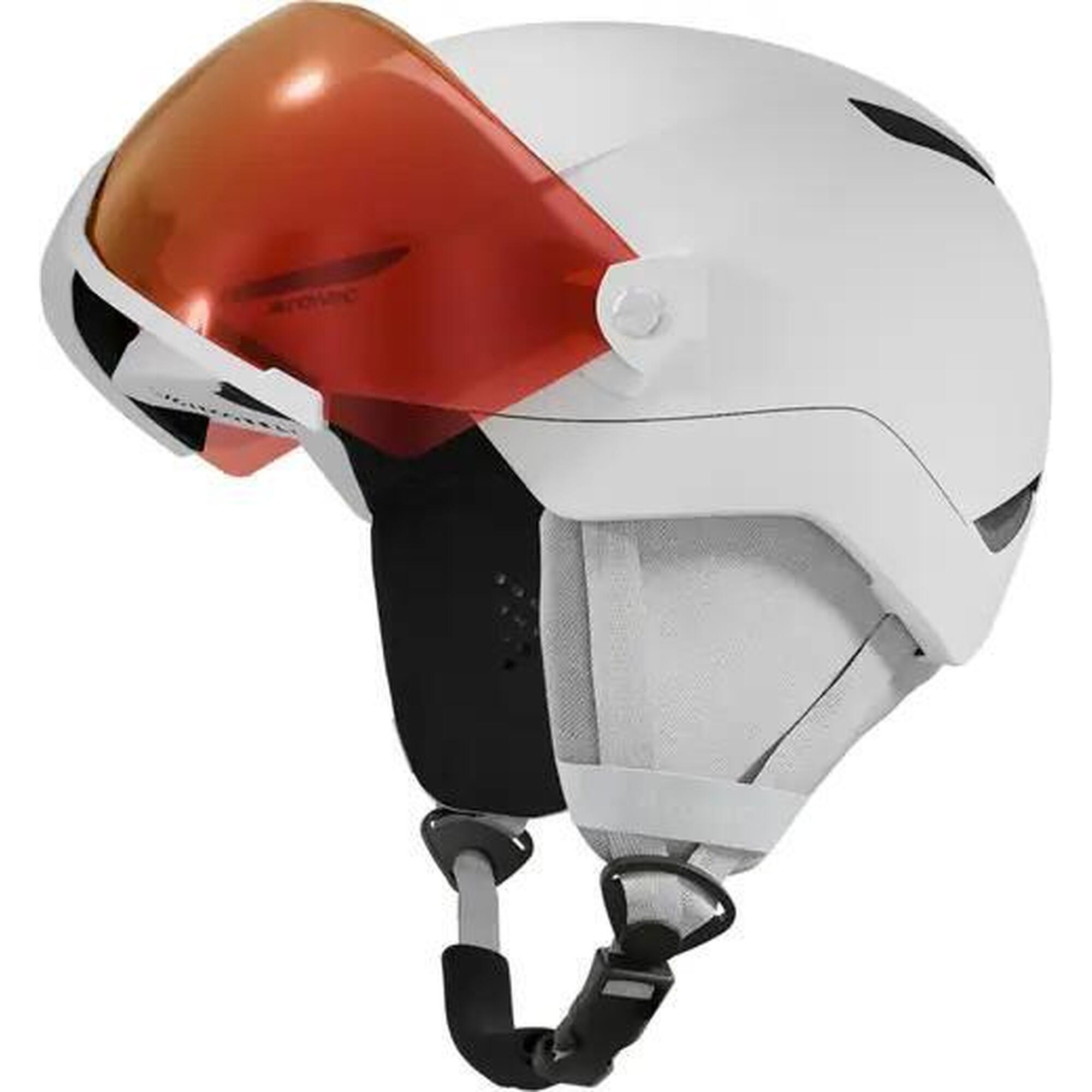 Sporty zimowe Kaski Atomic Revent Visor Junior Kask Narciarski - S - Biały