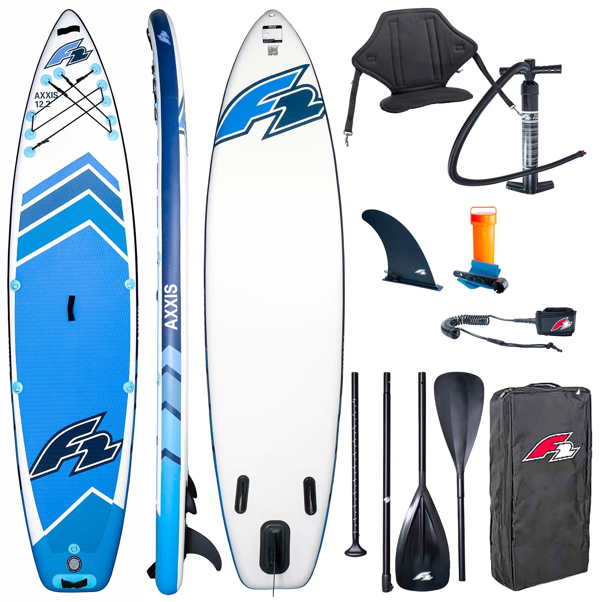 Deska pompowana SUP F2 Axxis 12'2" Light Blue Combo Wiosło 2w1 i Siedzisko