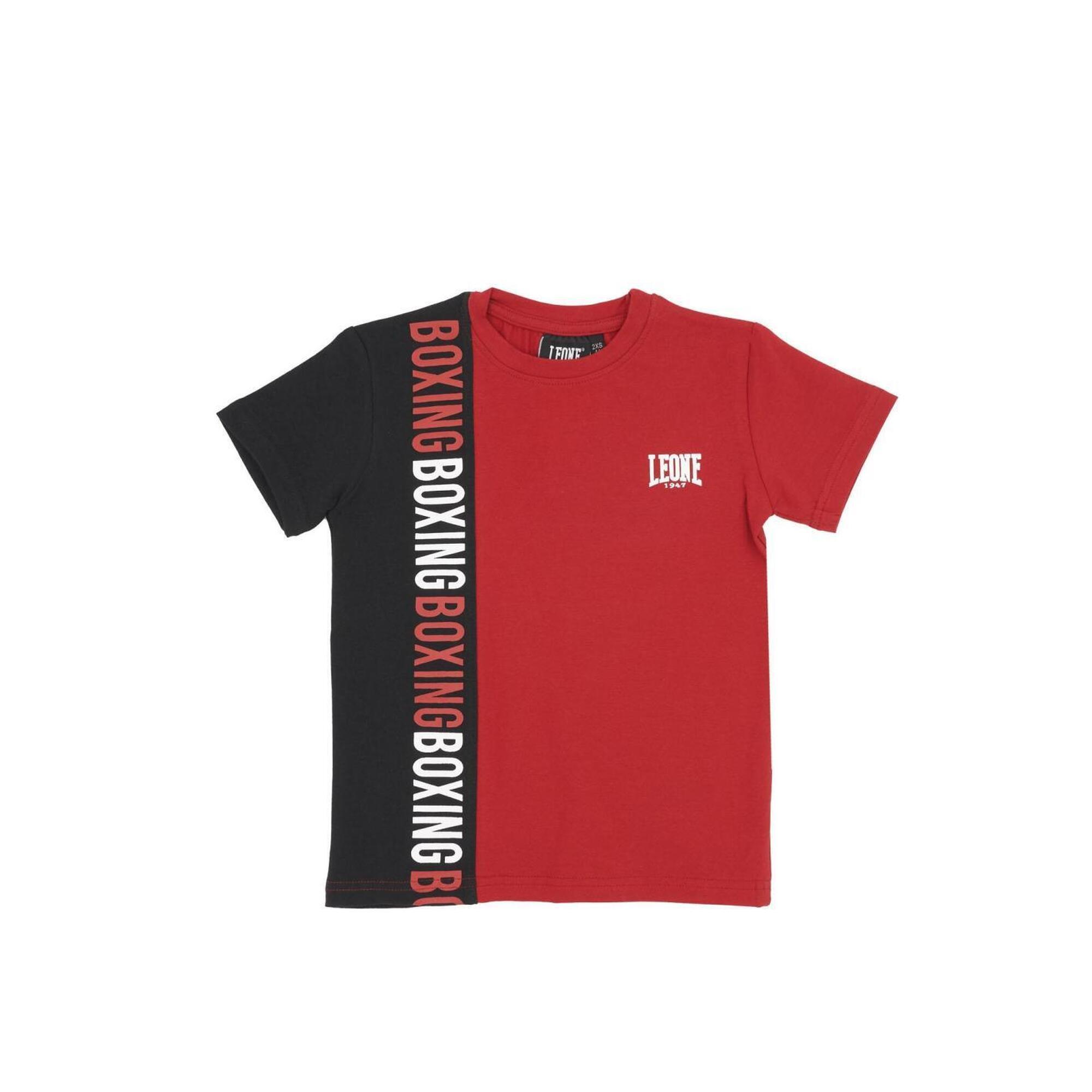 Pionowa, dwukolorowa koszulka dziecięca z krótkim rękawem klasy Junior