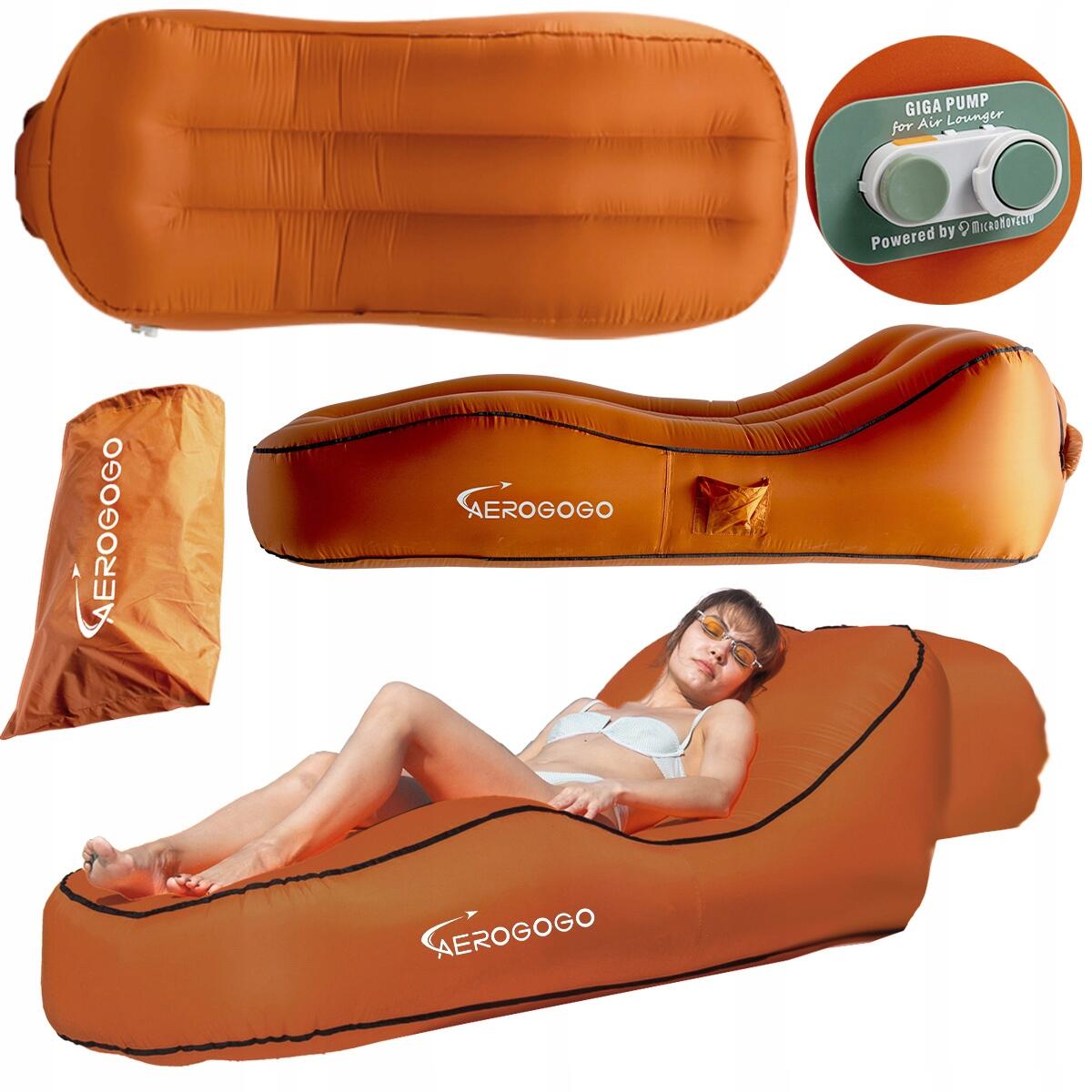 Materac samopompujący profilowany ze wsparciem dla kręgosłupa Aerogogo CS1 Brown