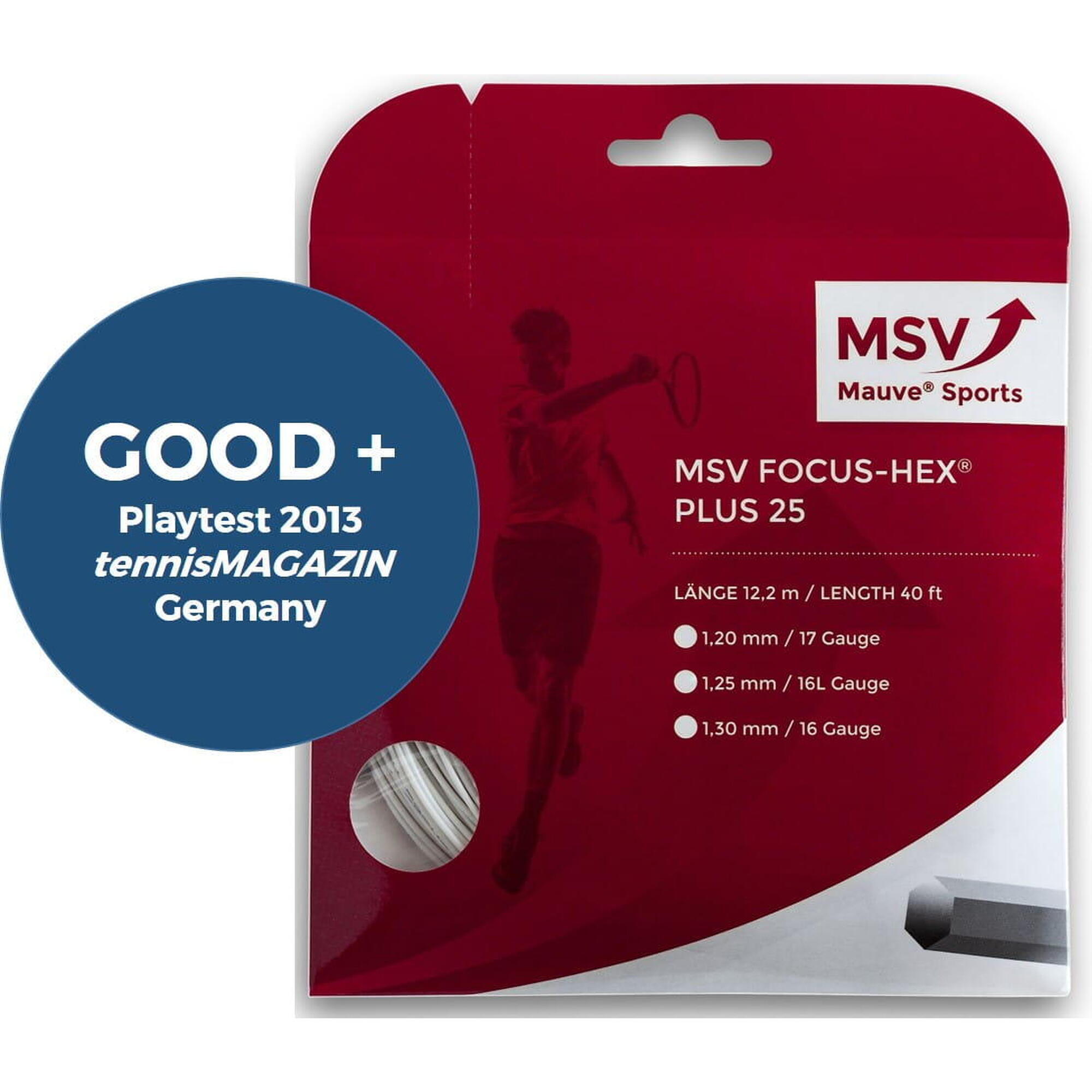 Naciąg do rakiety tenisowej MSV Focus Hex Plus 25 biały set 12 m. -