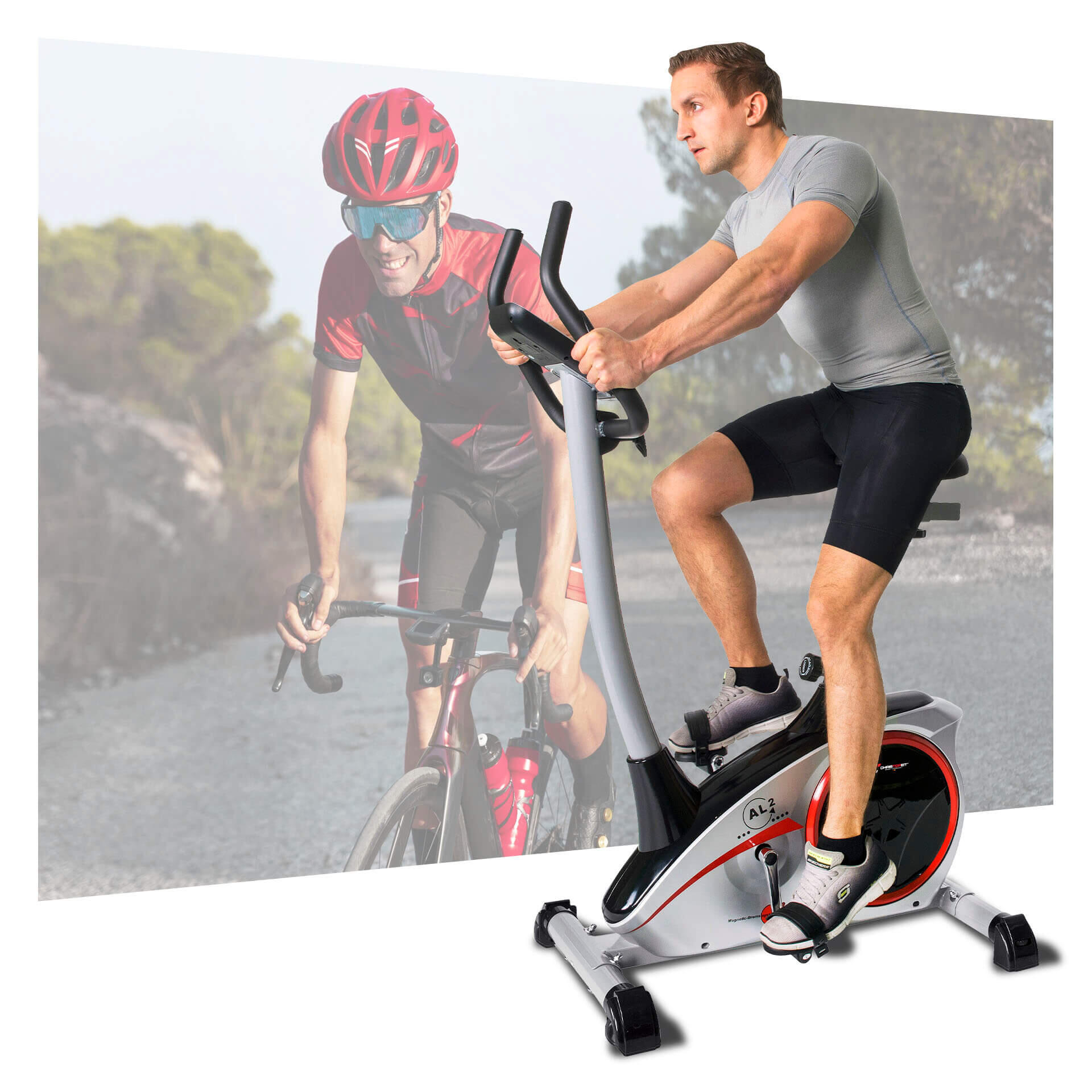 Rower treningowy Christopeit AL2 srebrny elektromagnetyczny