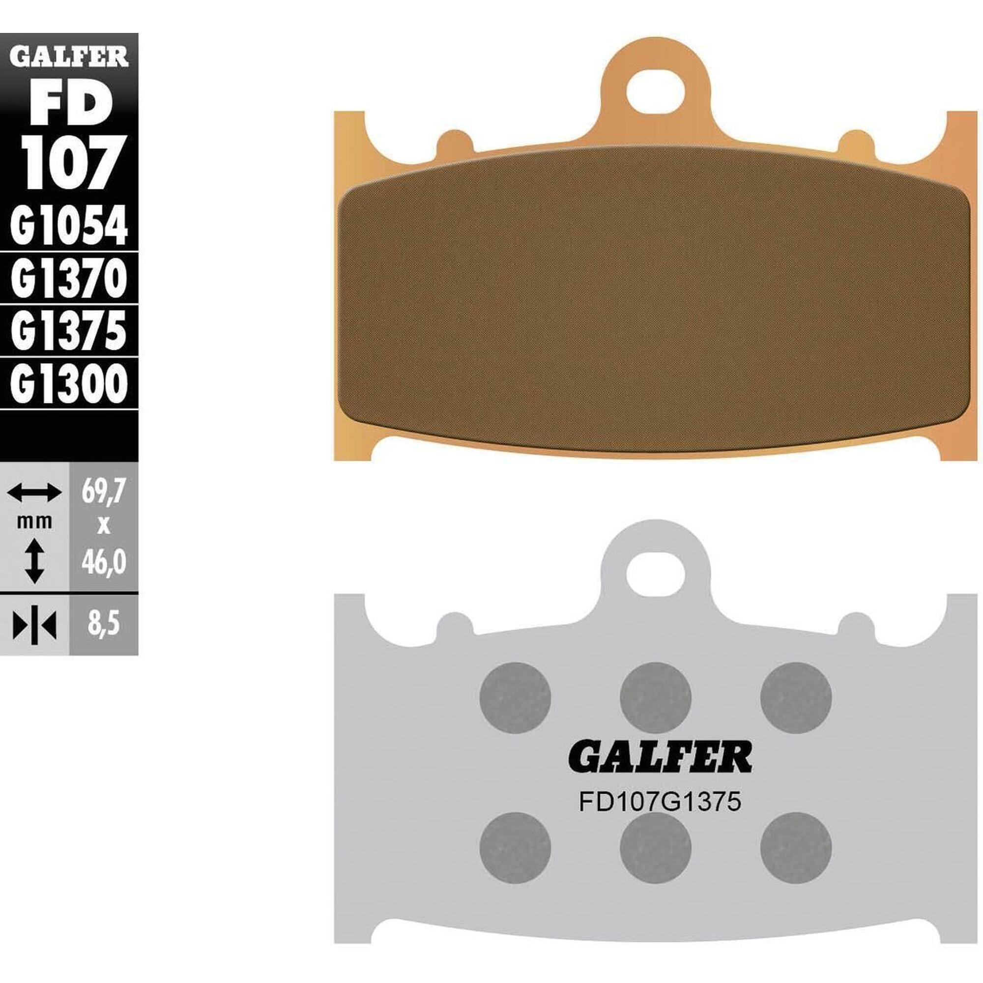 Klocki hamulcowe Galfer FD107 G1375 z metalu sinterowanego