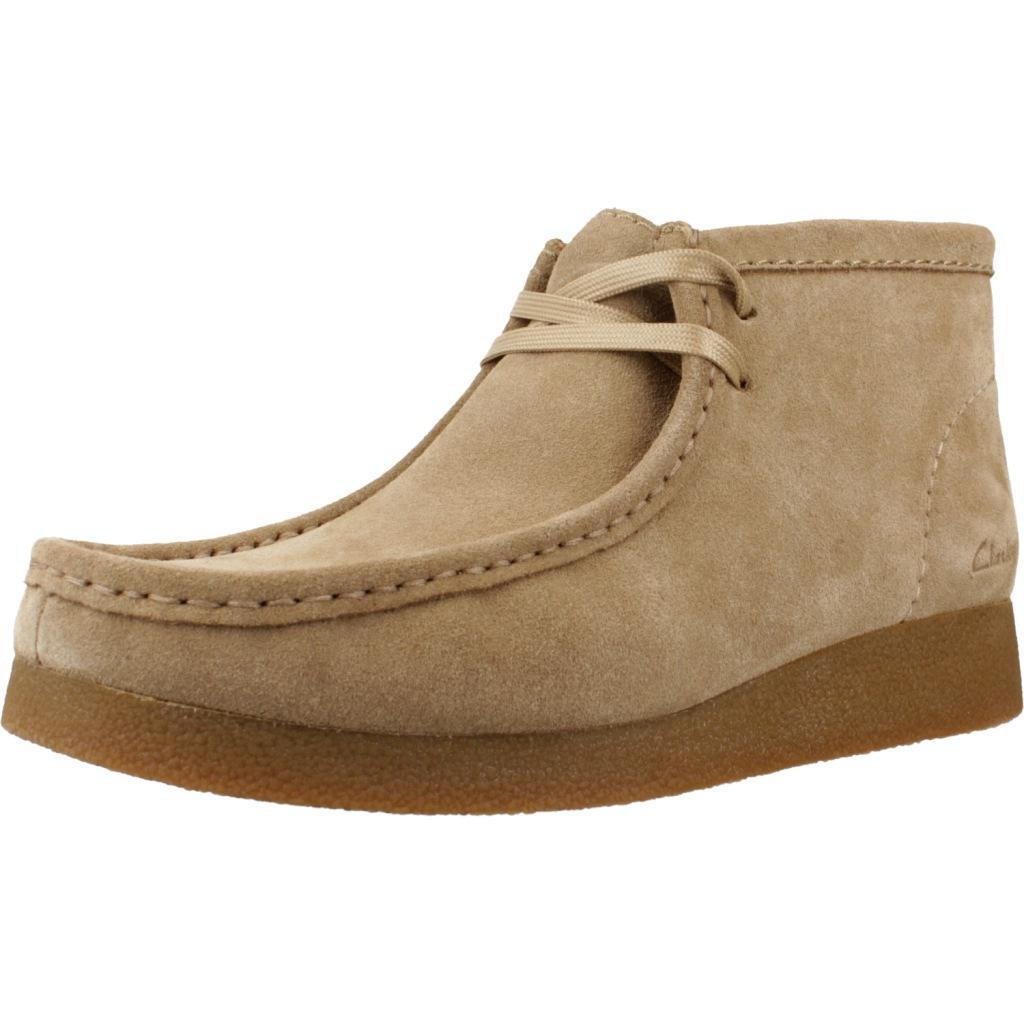 CLARKS WALLABEEEVOBT Jasnobrązowy