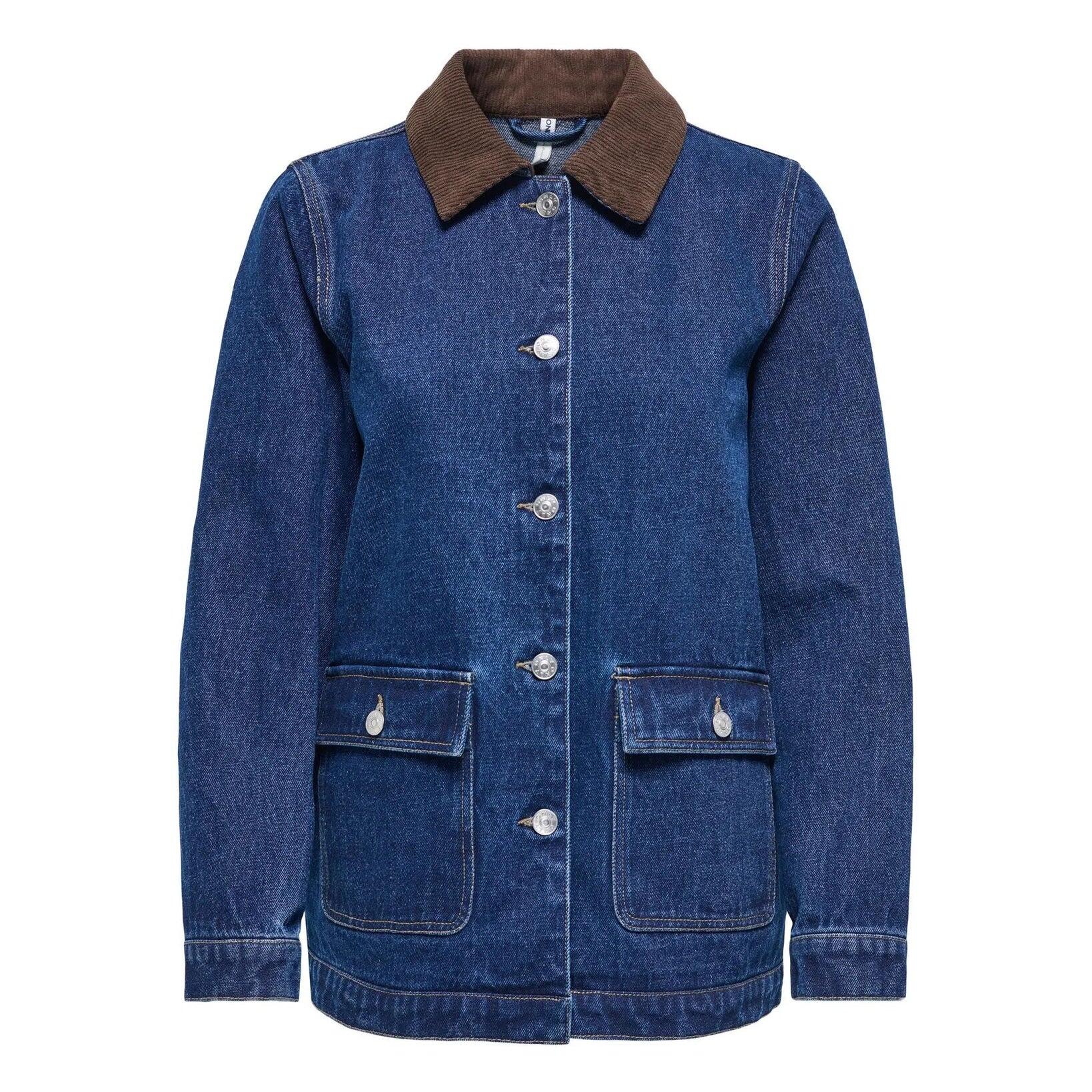 Kurtka Only Frankie sztruks denim