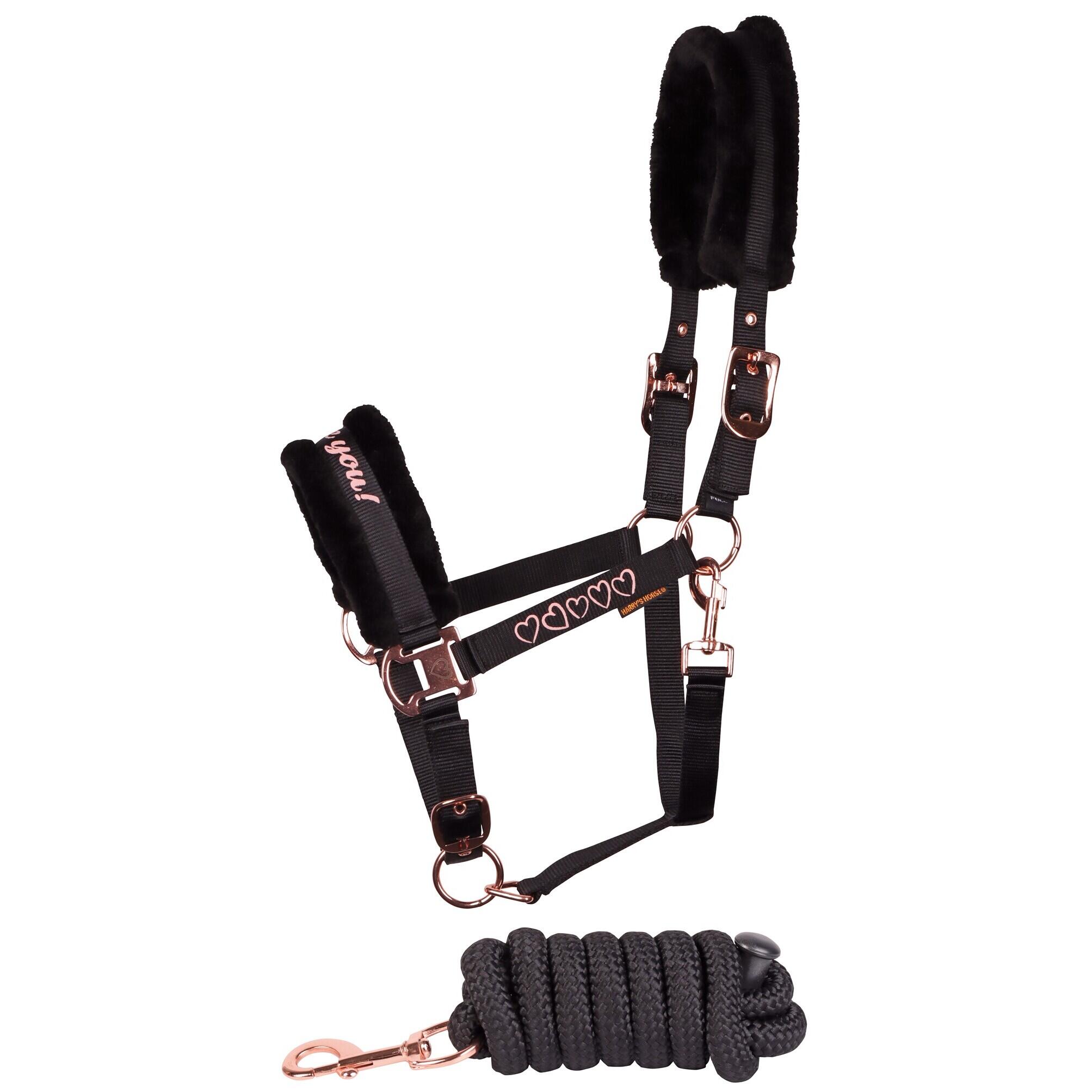 Zestaw Kantar i linka dla koni Harry's Horse Love