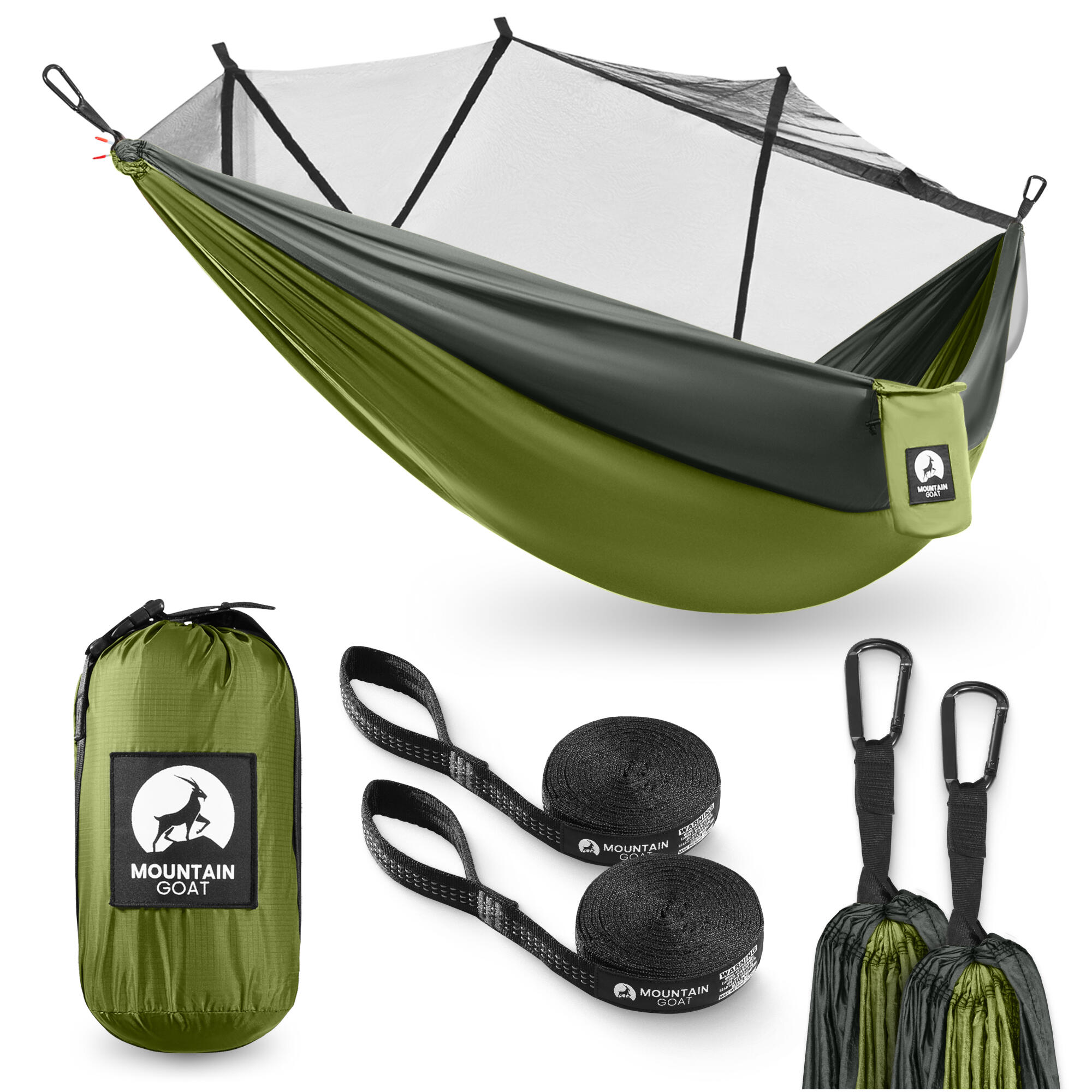 Hamak turystyczny jednoosobowy z moskitierą MOUNTAIN GOAT