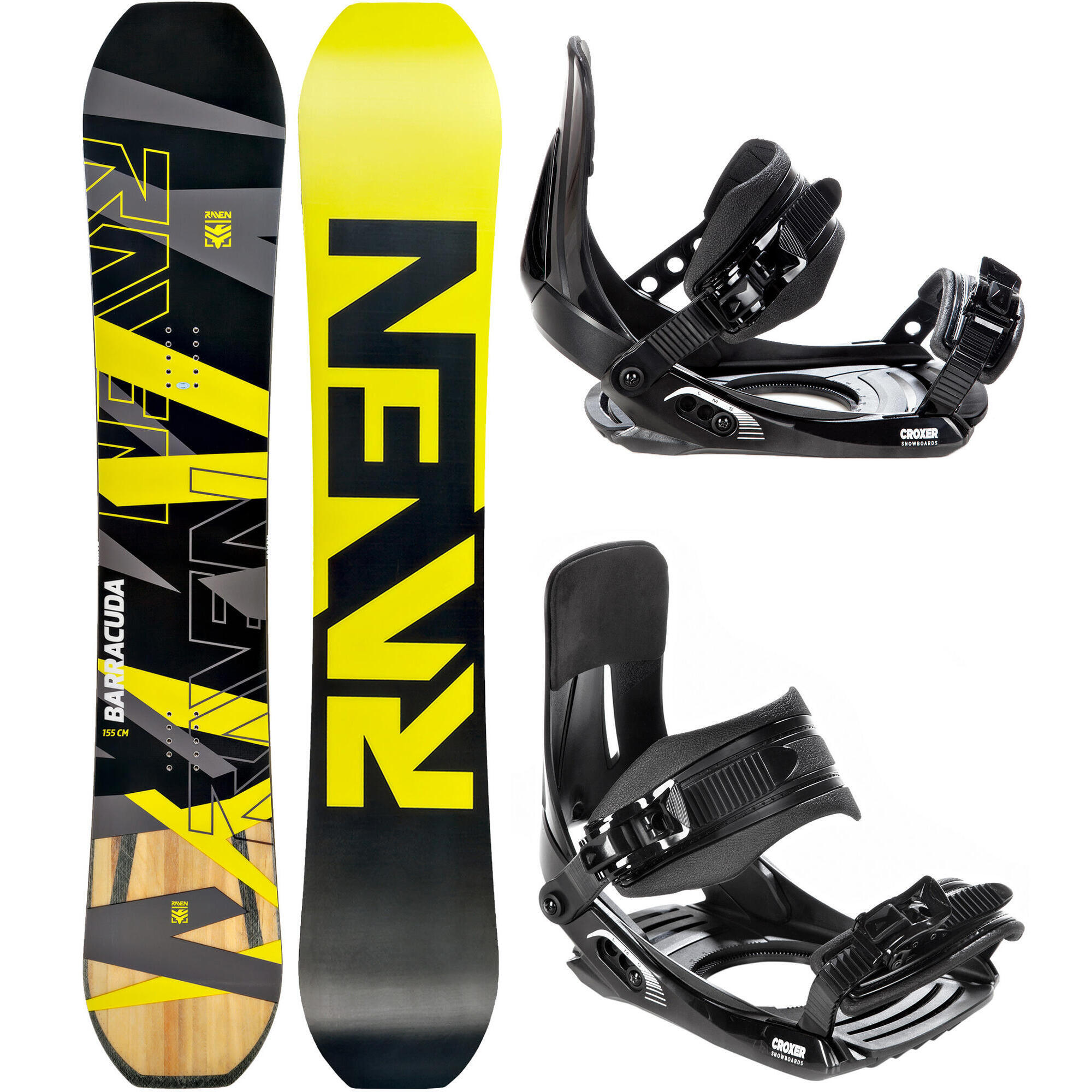 Zestaw Deska snowboardowa Raven Barracuda Carbon + wiązania Croxer MP180