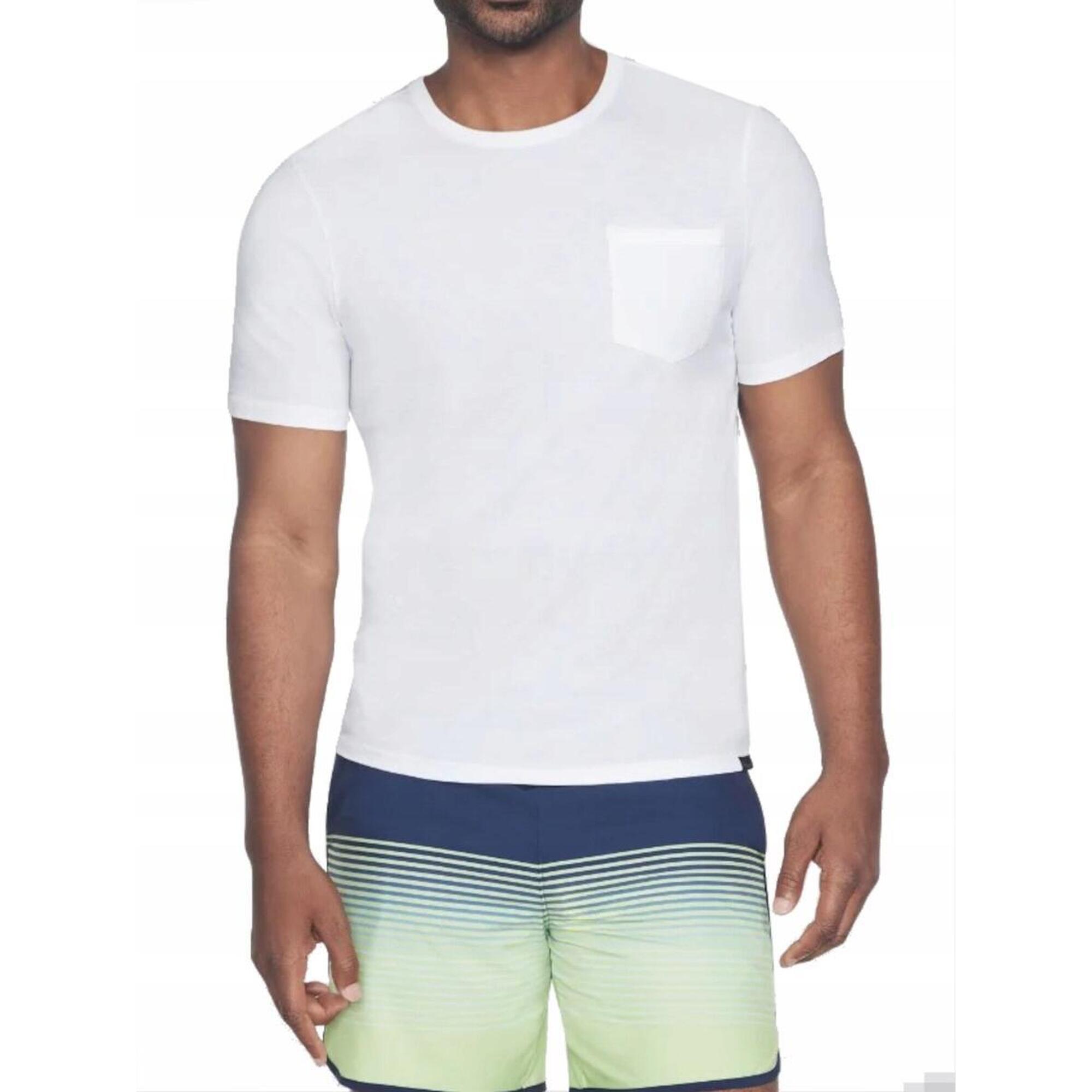 KOSZULKA męska SKECHERS bawełniana biała sportowa na co dzień