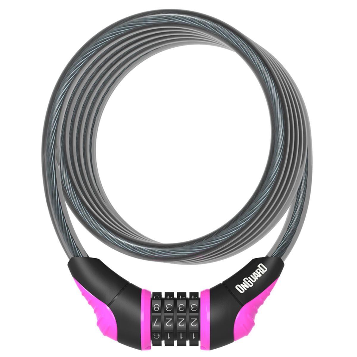 Zamek kablowy Onguard Neon Coil Combo-180cmx12mm