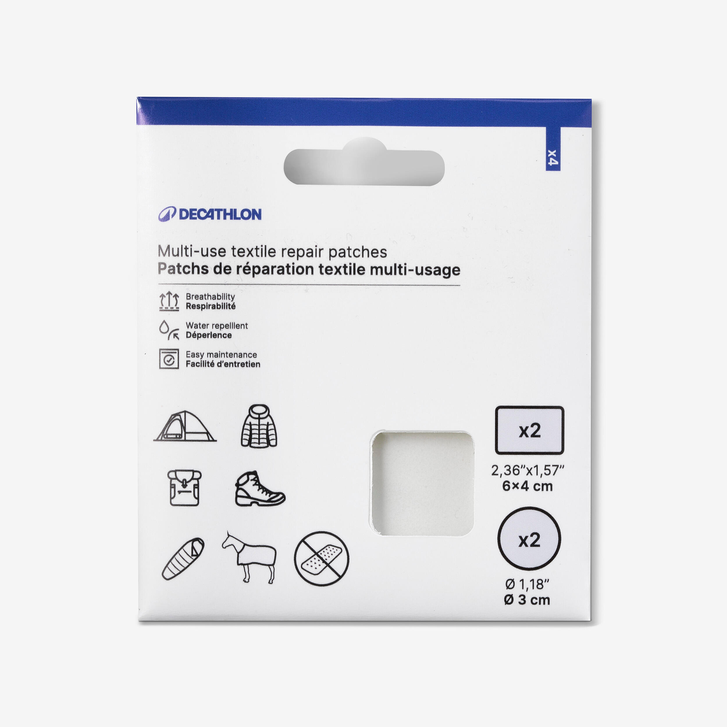 Łaty naprawcze do tekstyliów, przezroczyste