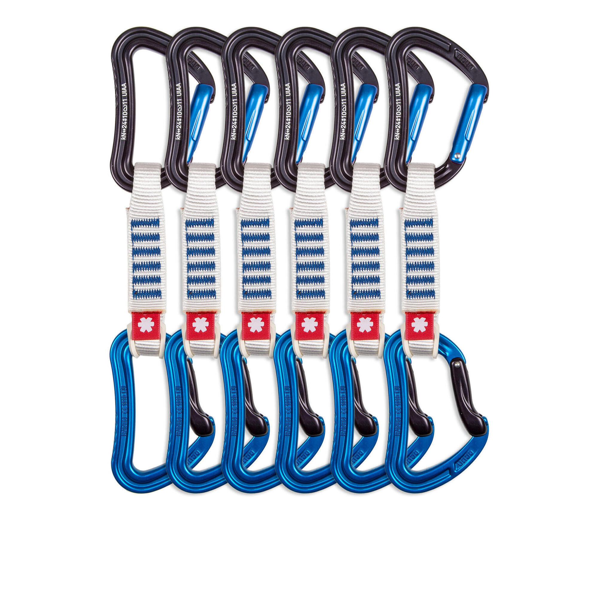 Ekspresy wspinaczkowe Ocun Raven QD Zoom PA 15/22 mm 12 cm 6-pack - blue