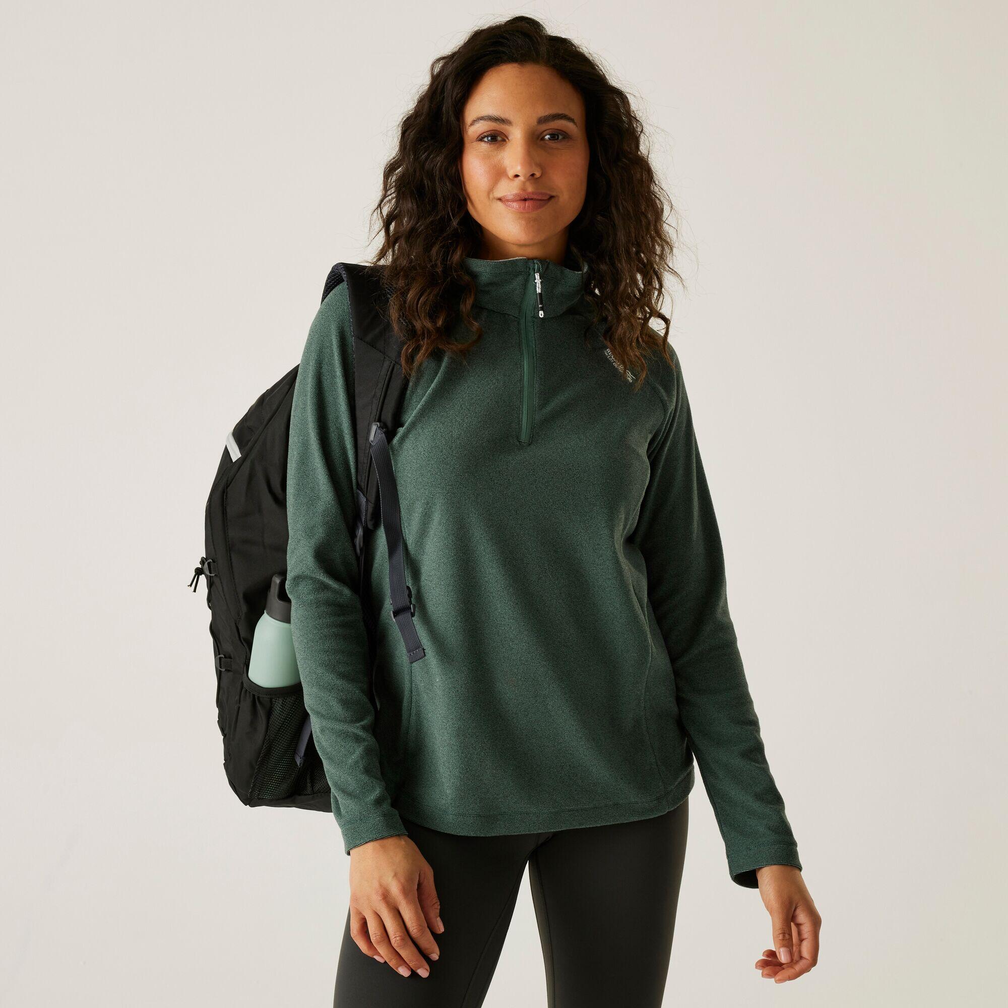 Damski lekki polar turystyczny Montes z zamkiem błyskawicznym do połowy