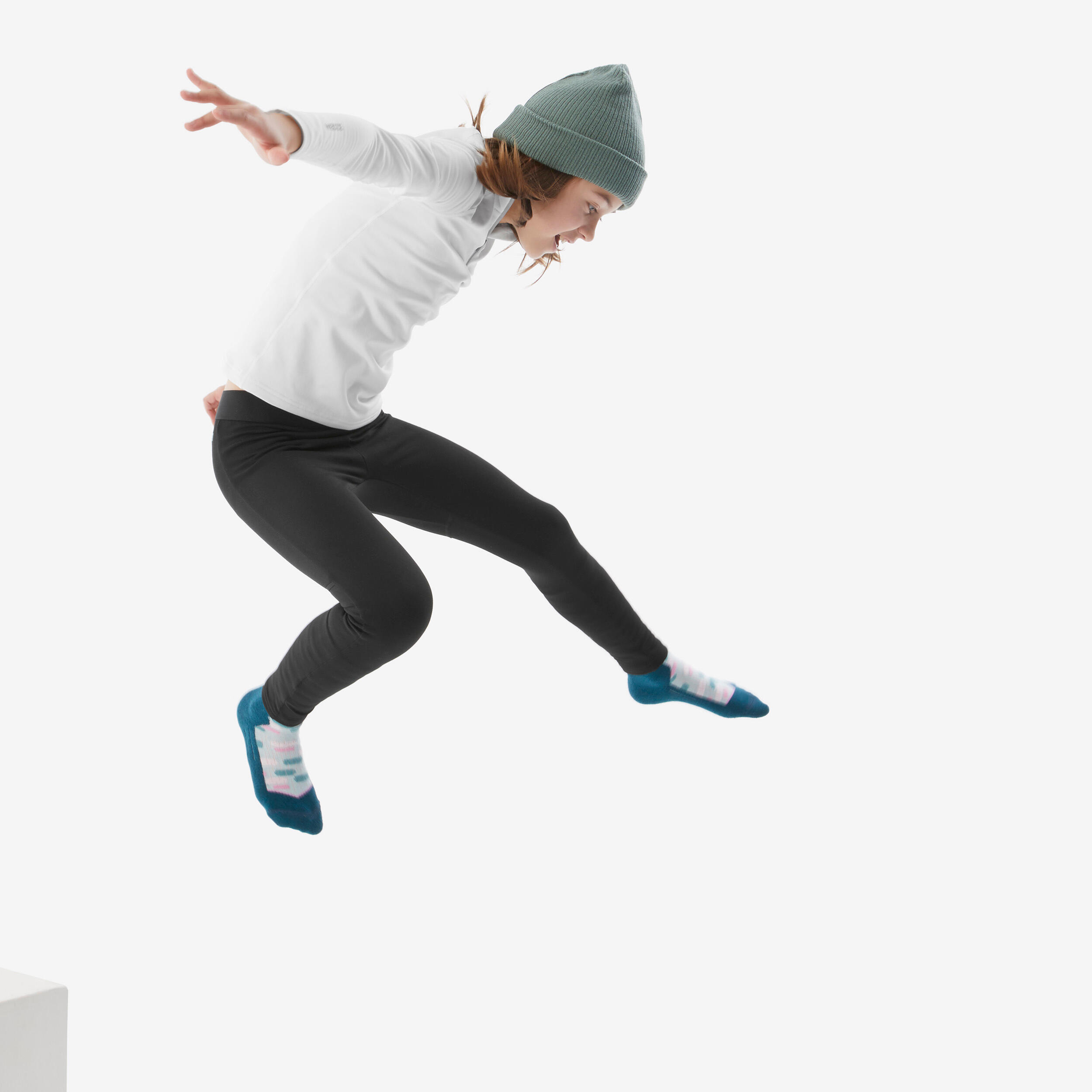 Legginsy termoaktywne narciarskie dla dzieci Wedze BL 500