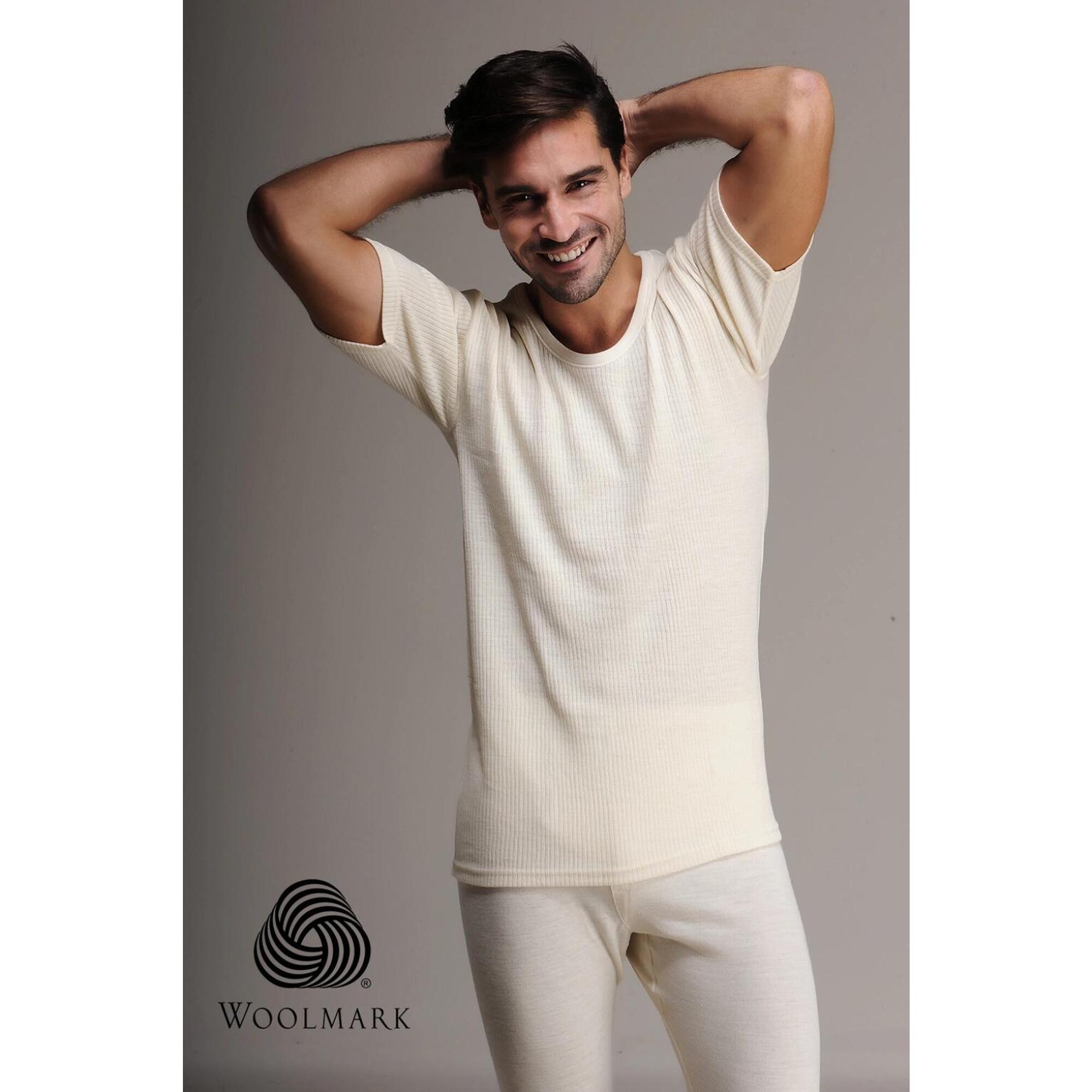 Podkoszulek turystyczny męski Woolona z krótkim rękawem 100% Merino