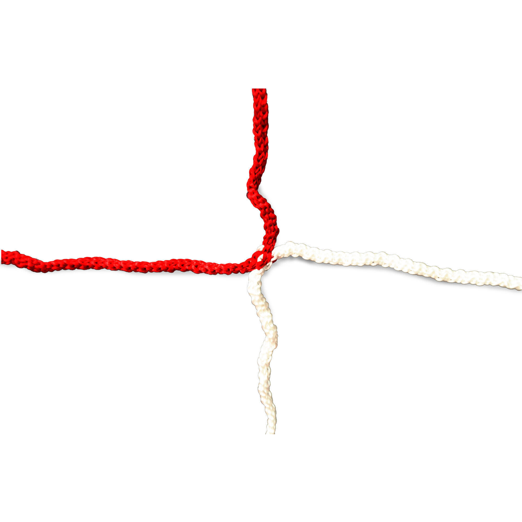 Siatka do piłki nożnej 4 mm - czerwono-biała - 7,32 x 2,44 x 0,8 x 1,5 m