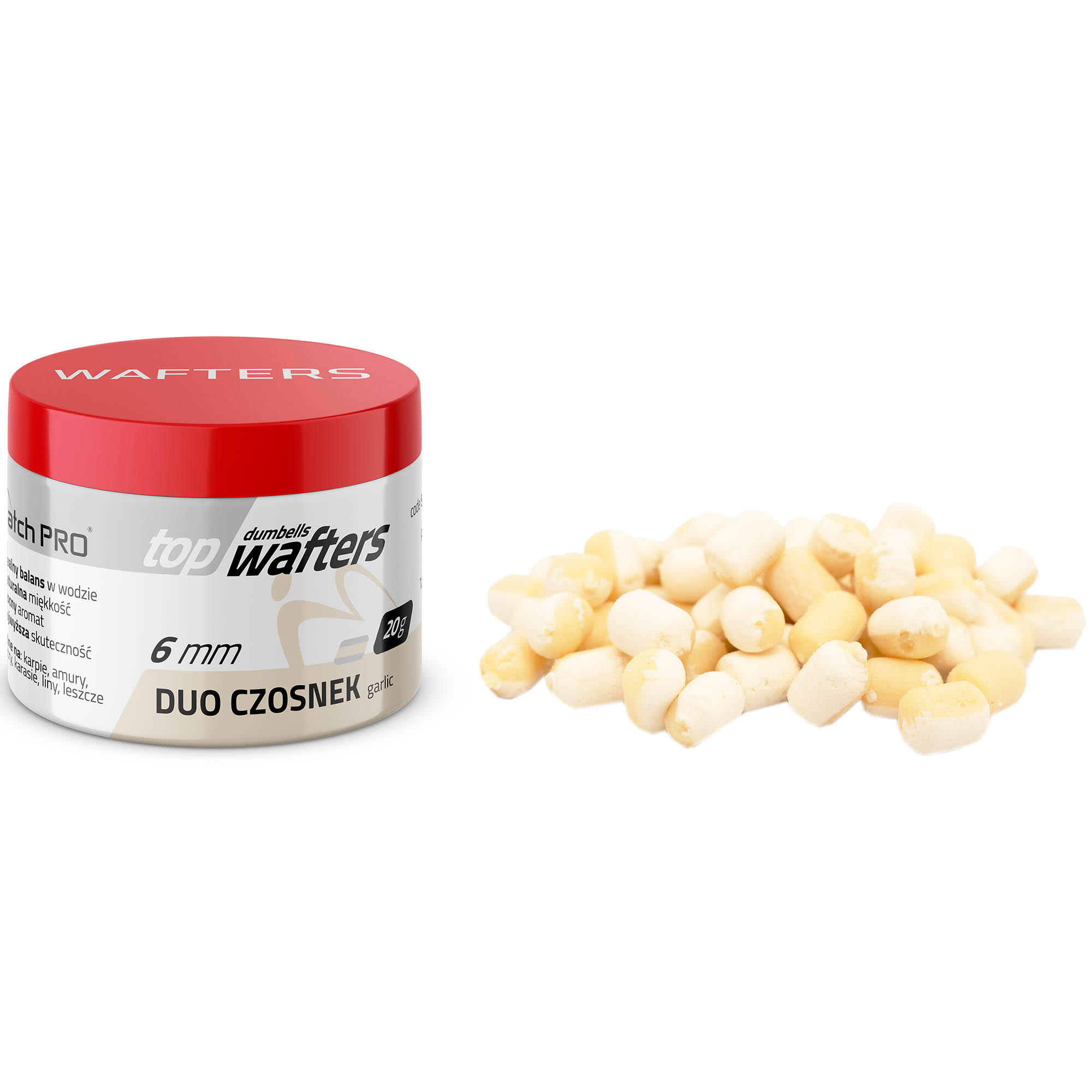 Przynęta Kulki Matchpro Top Dumbells Wafters Duo Garlic 6Mm 20G