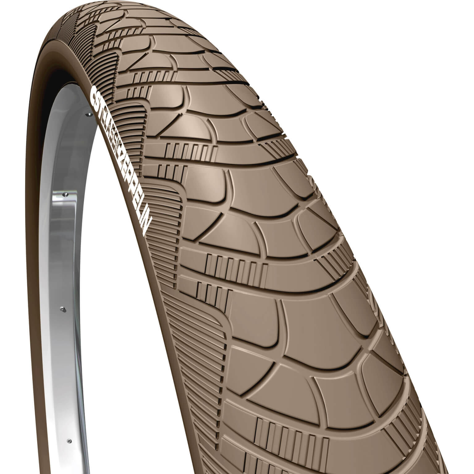 Opona Zeppelin 28 X 2,00 Kremowa Z Odblaskowymi Liniami