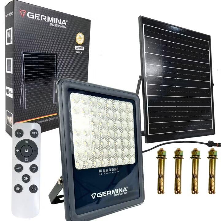 Naświetlacz ledowy solarny Gemini 200W Germina