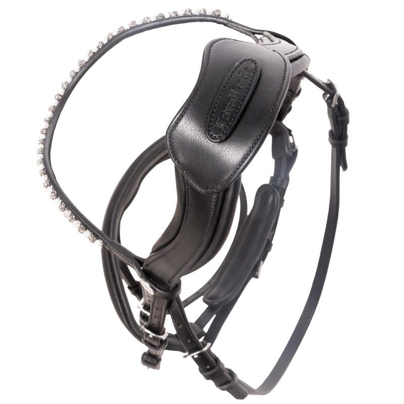 Wygodna głowica jeździecka dla koni otwarta z mostkiem Kavalkade Cre8 Malou