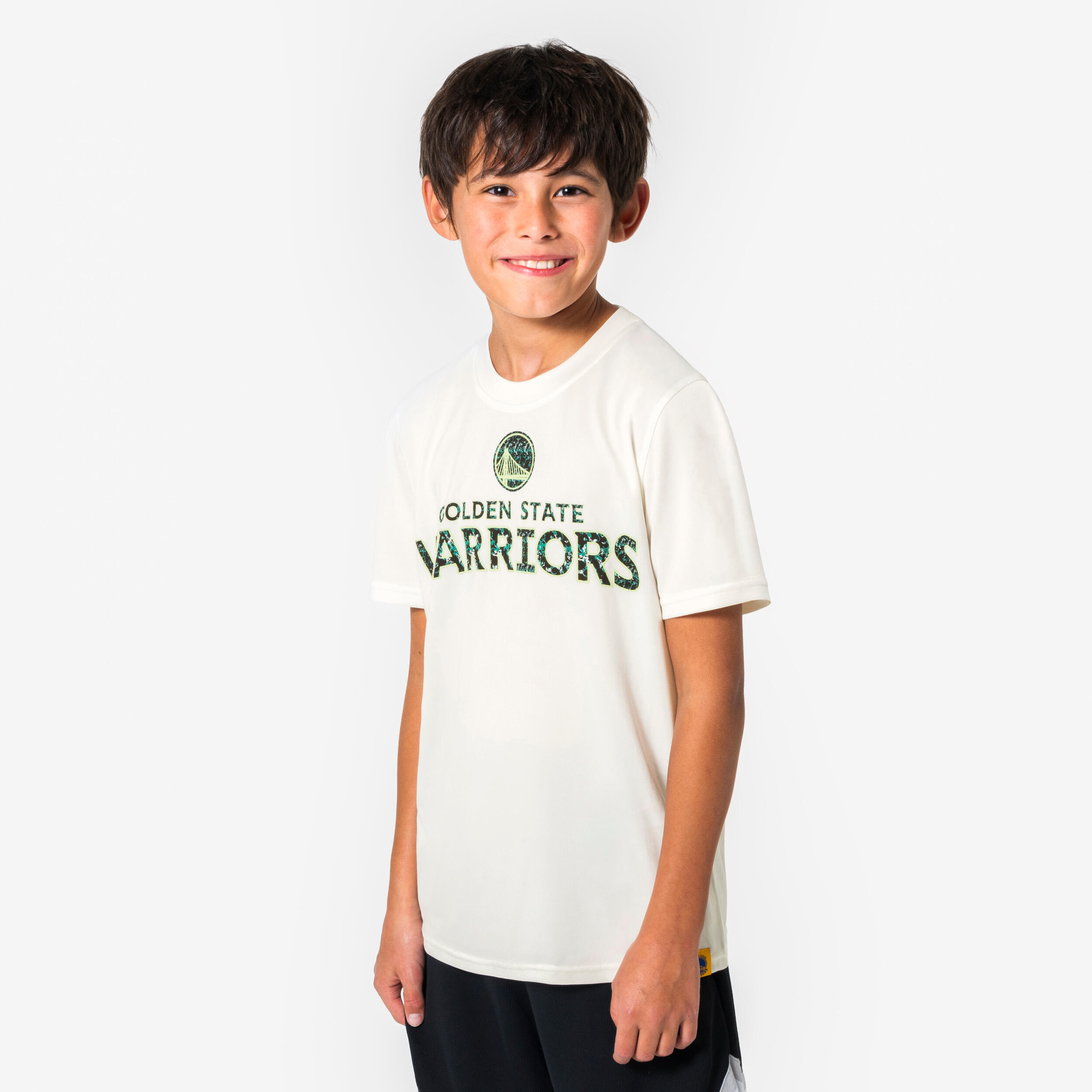 Koszulka do koszykówki dla dzieci Tarmak NBA TS 900 Warriors