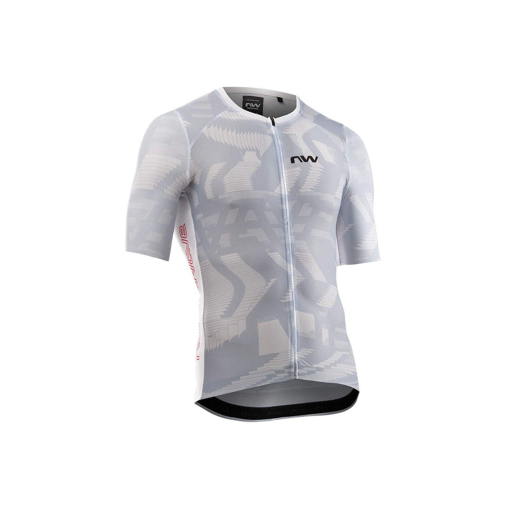 Koszulka rowerowa gravel szosa NORTHWAVE Blade Air Jersey jasny szary