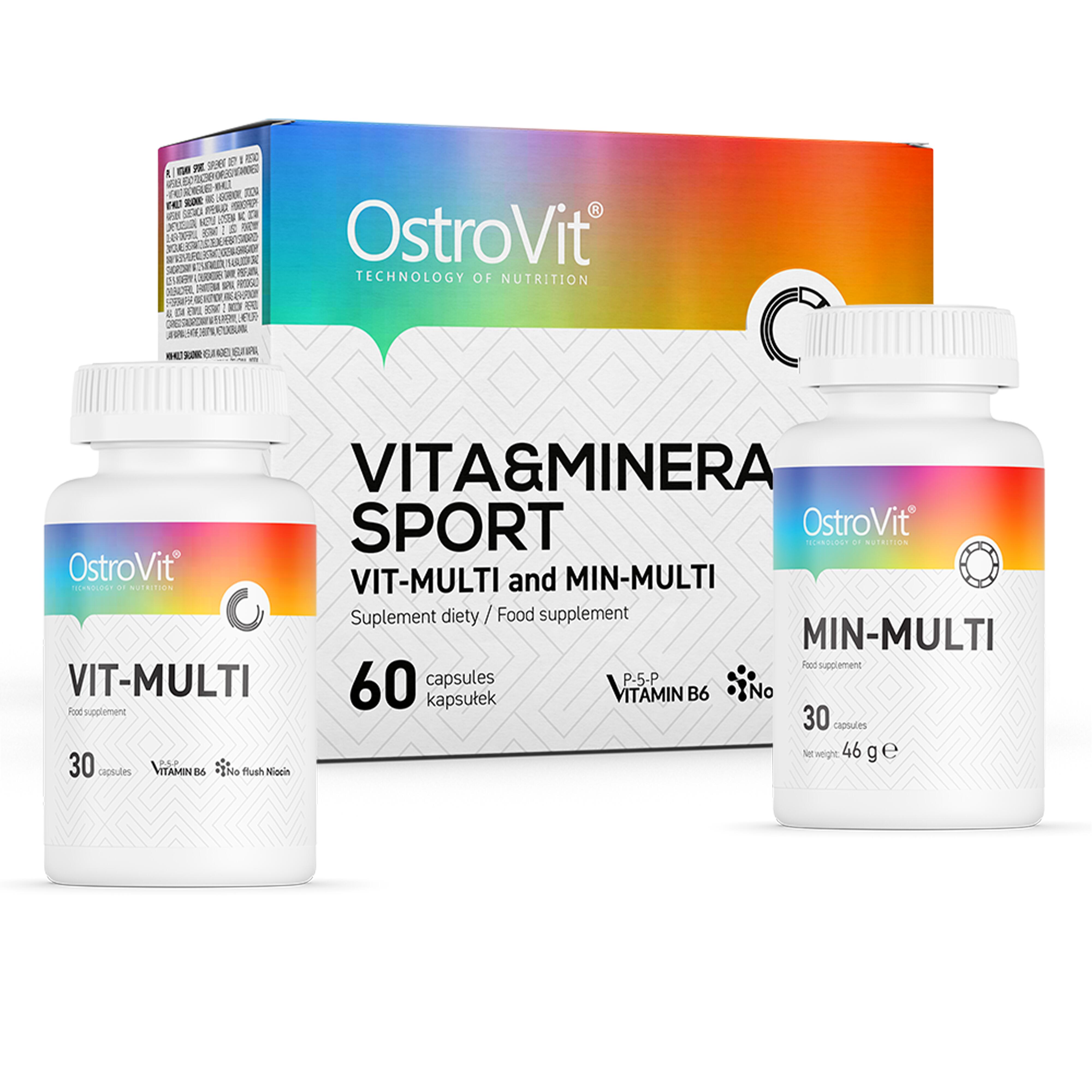 Kompleks witamin OstroVit VITA&MINERALS Sport 60 kapsułek