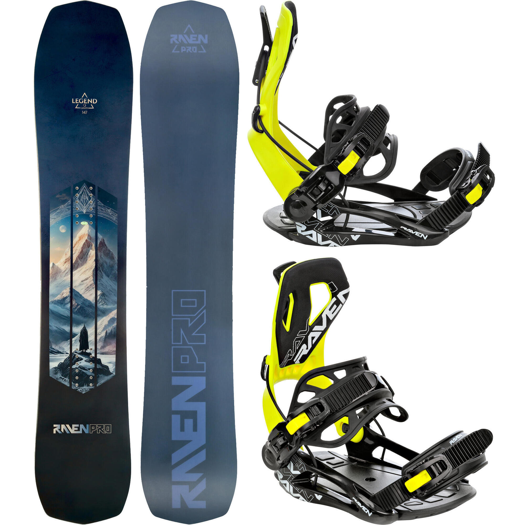 Zestaw Deska snowboardowa Raven PRO Legend + wiązania Raven FTM450