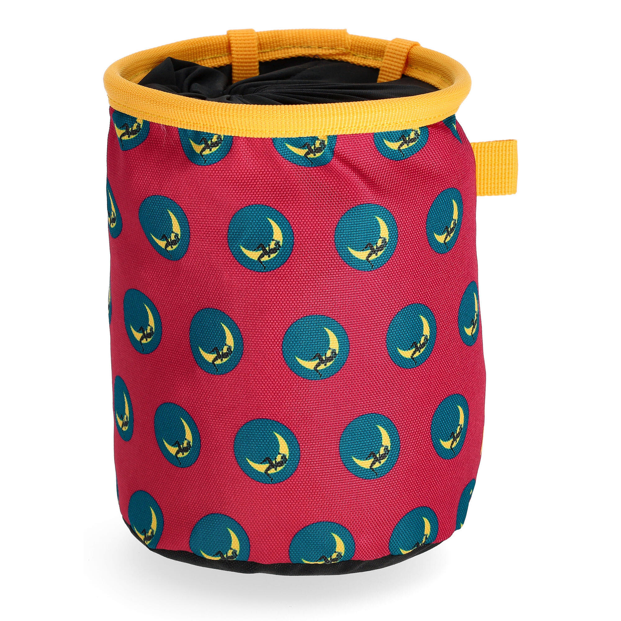 Woreczek na magnezję La Sportiva Climbing On The Moon Chalk Bag - fucsia/giallo